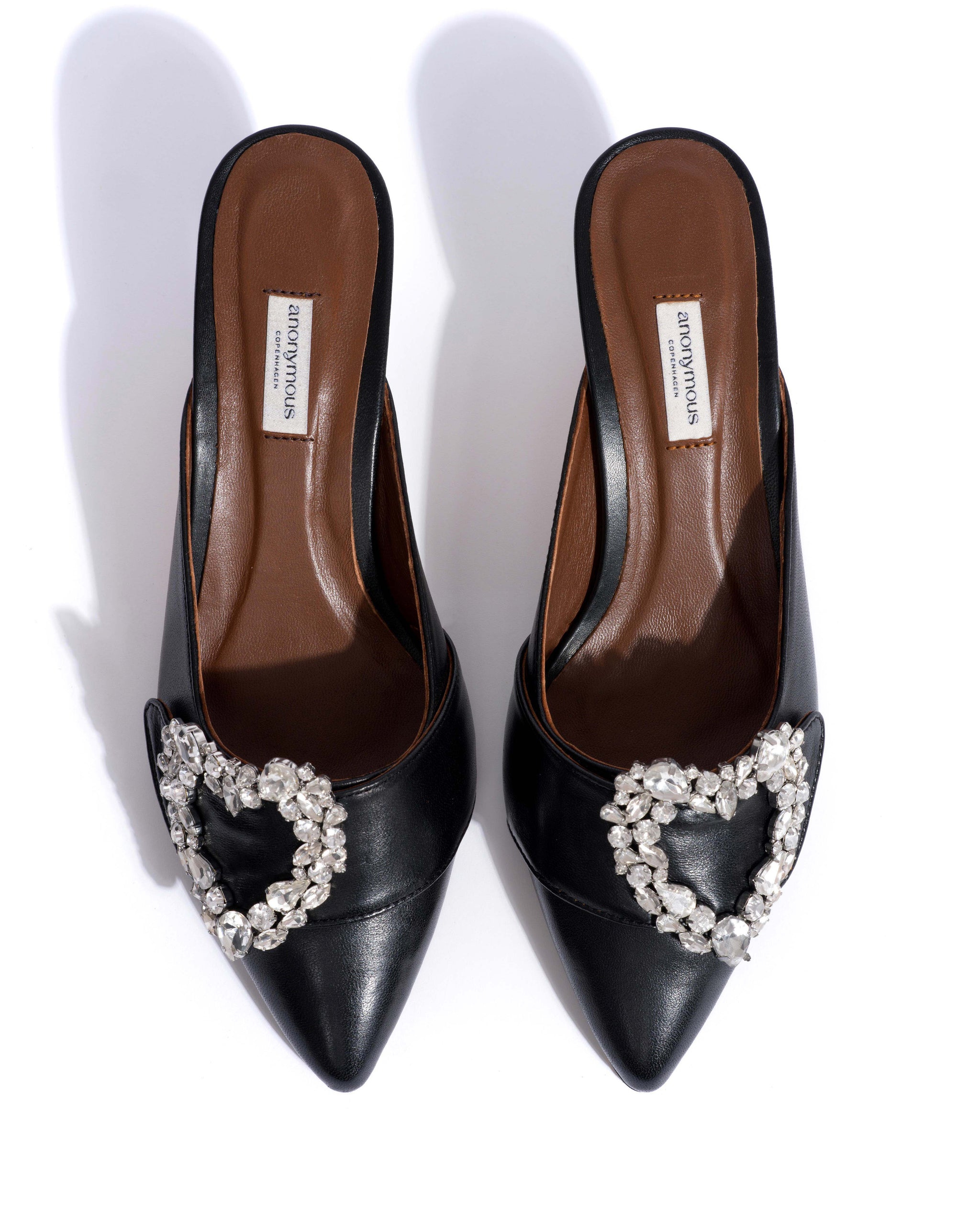 Shila 50 swarovski kitten Shiny lamb Black - Anonymous Copenhagen Heels