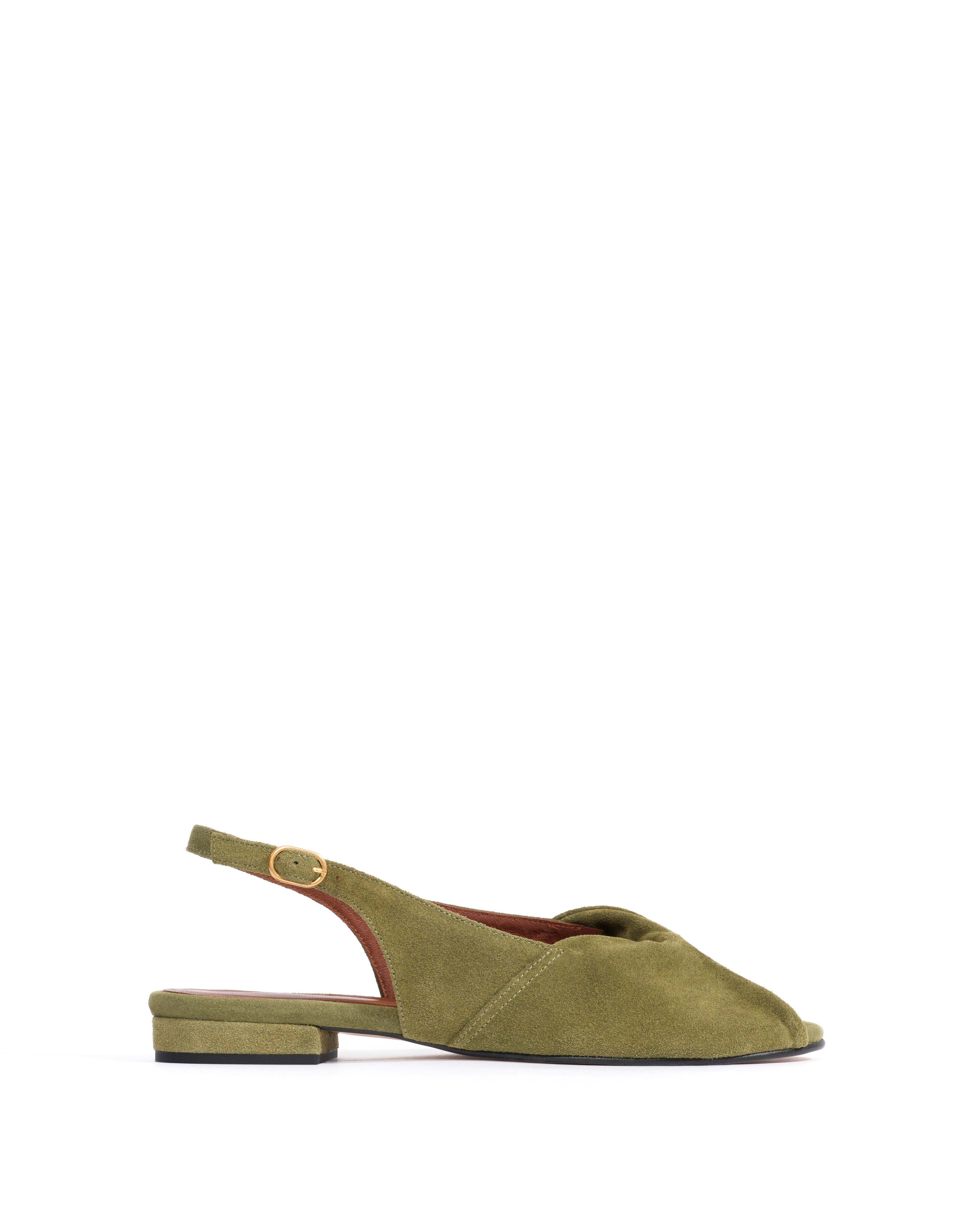 Magda 20 Calf suede Olive green