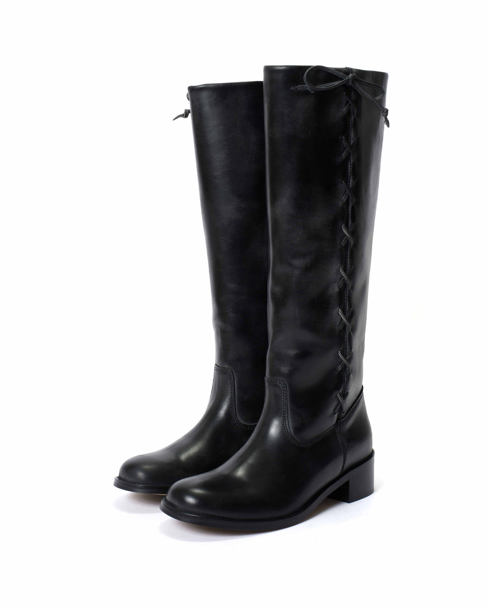 Dico Ann Side laces Escovado Black - Anonymous Copenhagen
