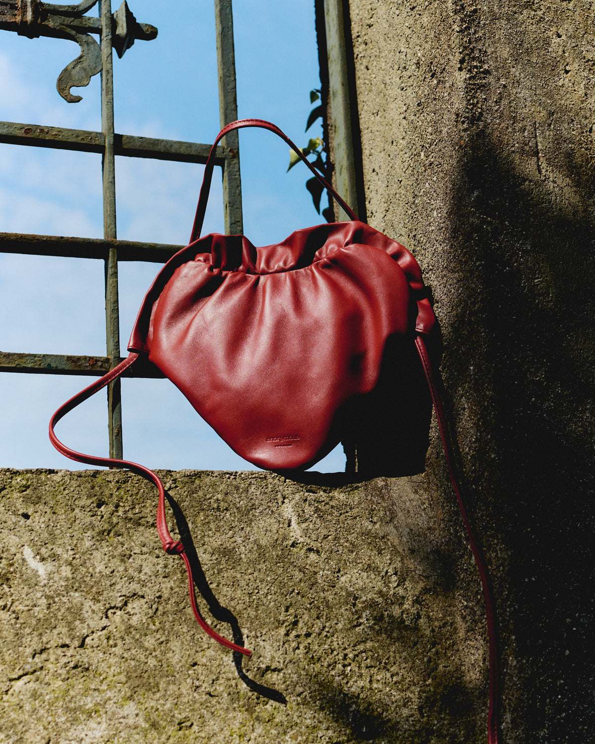 Zally classic heart bag Shiny lamb Terracotta