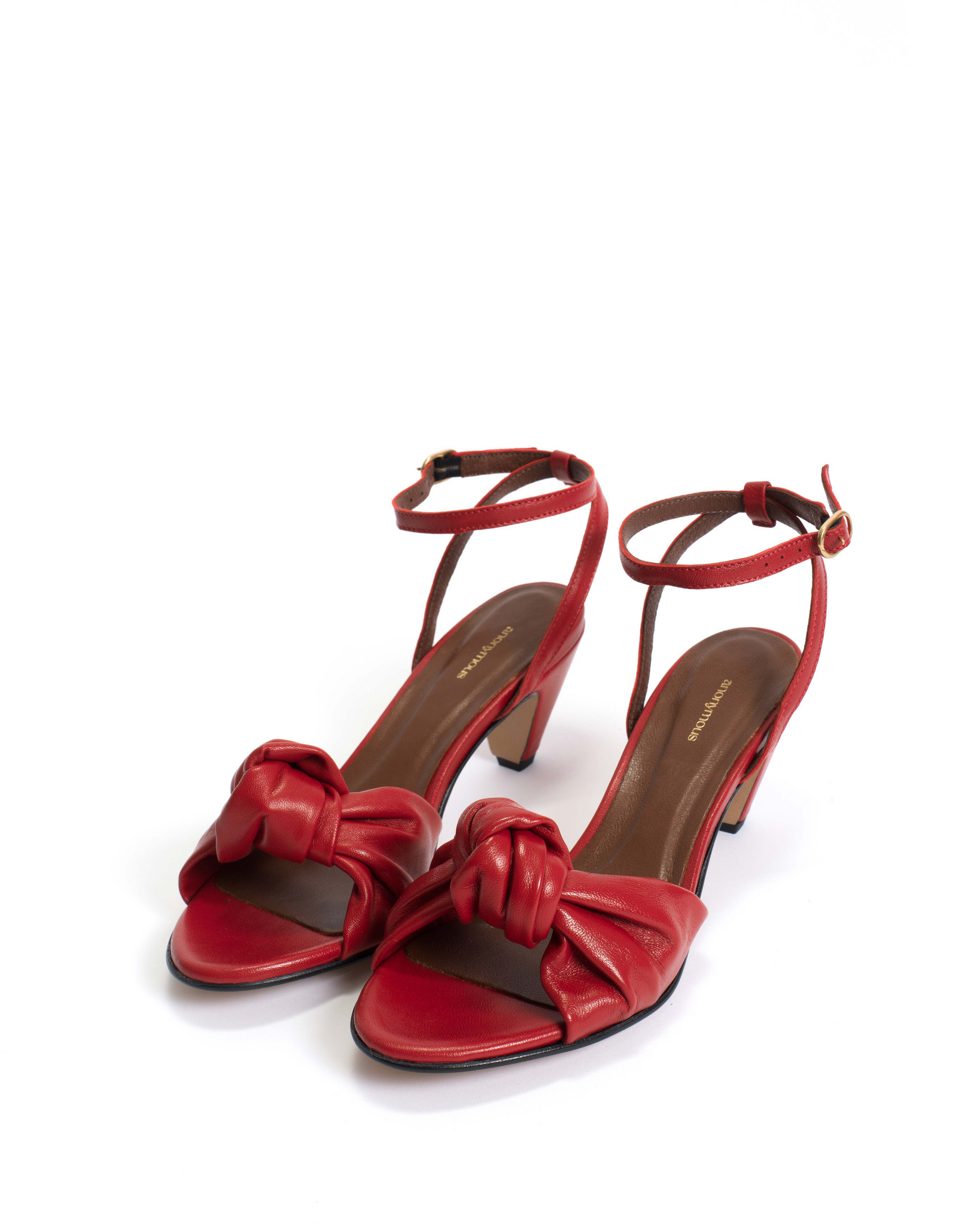 Aliza 50 stiletto Shiny lamb Ruby red - Anonymous Copenhagen