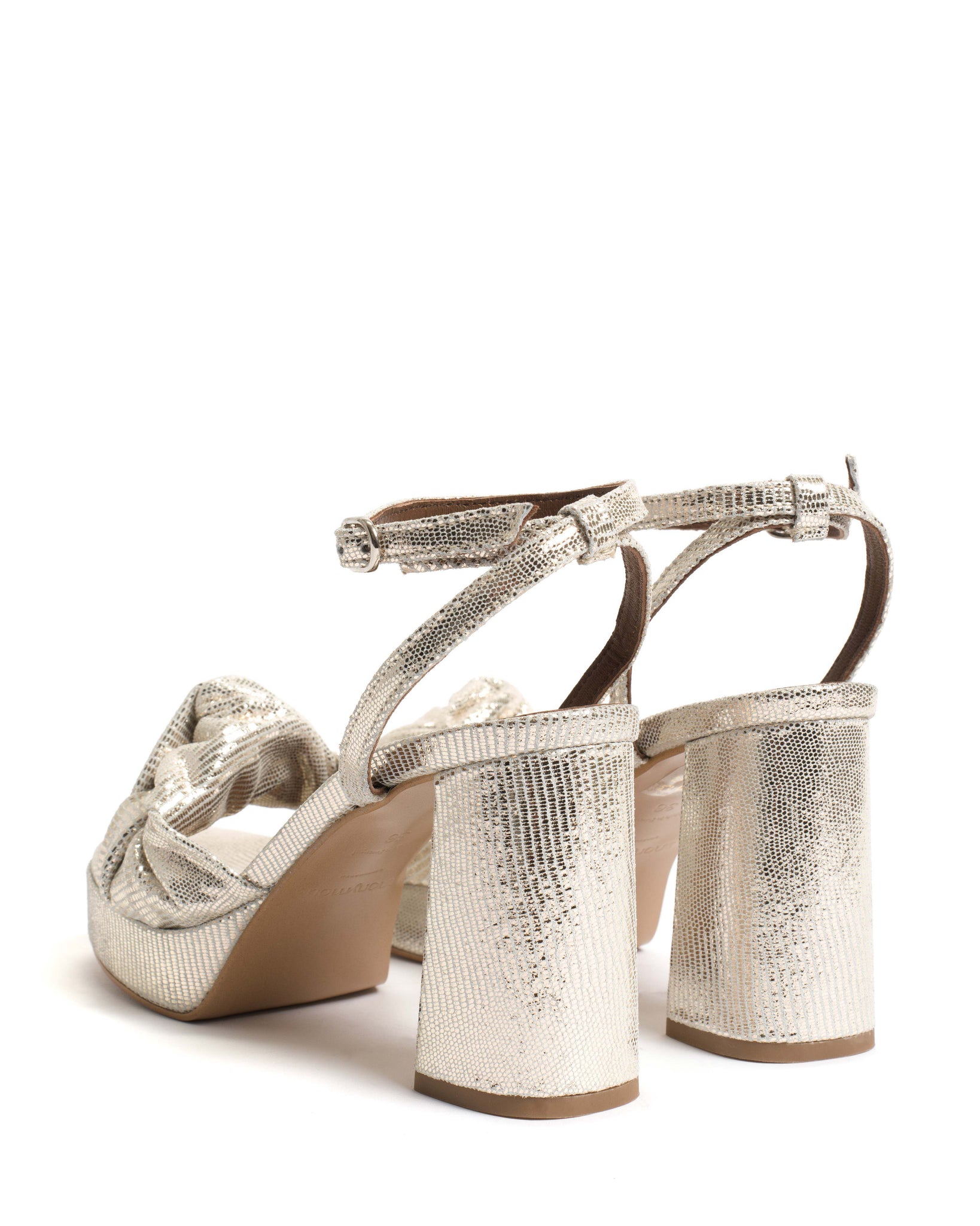 Aliza 85 platform Lizard metallic goat Champagne - Anonymous Copenhagen