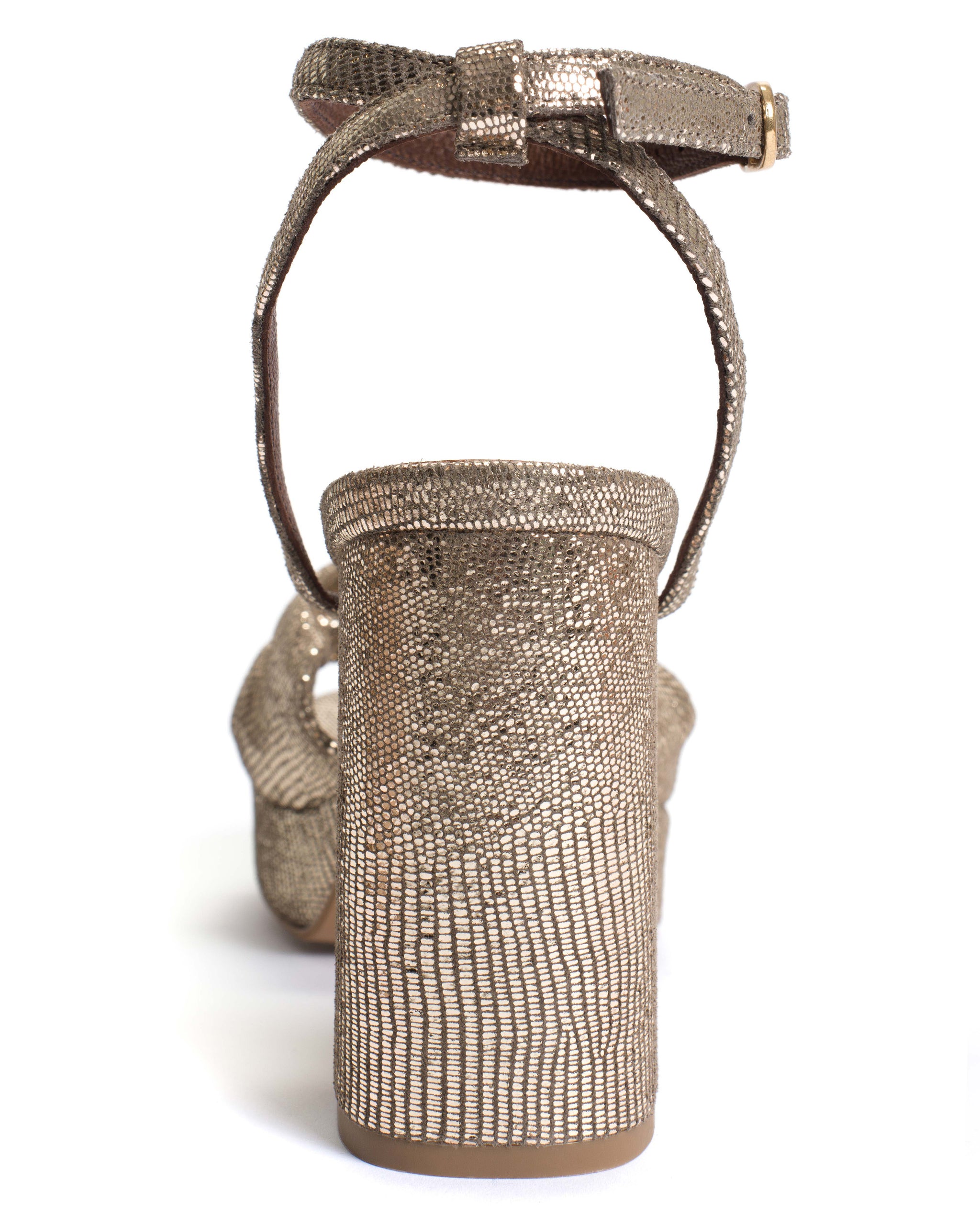 Aliza 85 platform Lizard metallic goat Vintage champagne | Anonymous ...