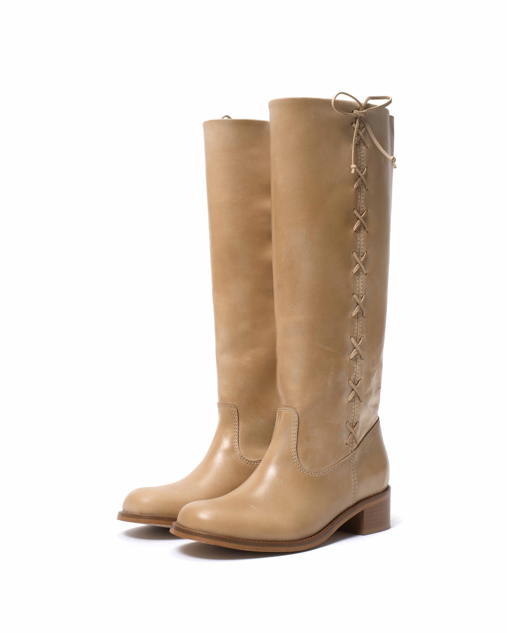 Dico Ann Side laces Escovado Light tan - Anonymous Copenhagen