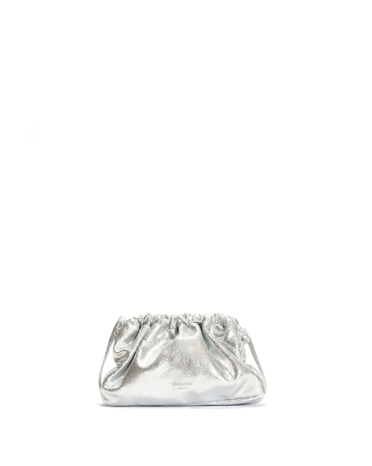 Hally petite cloud bag Crackled metallic goat Silver