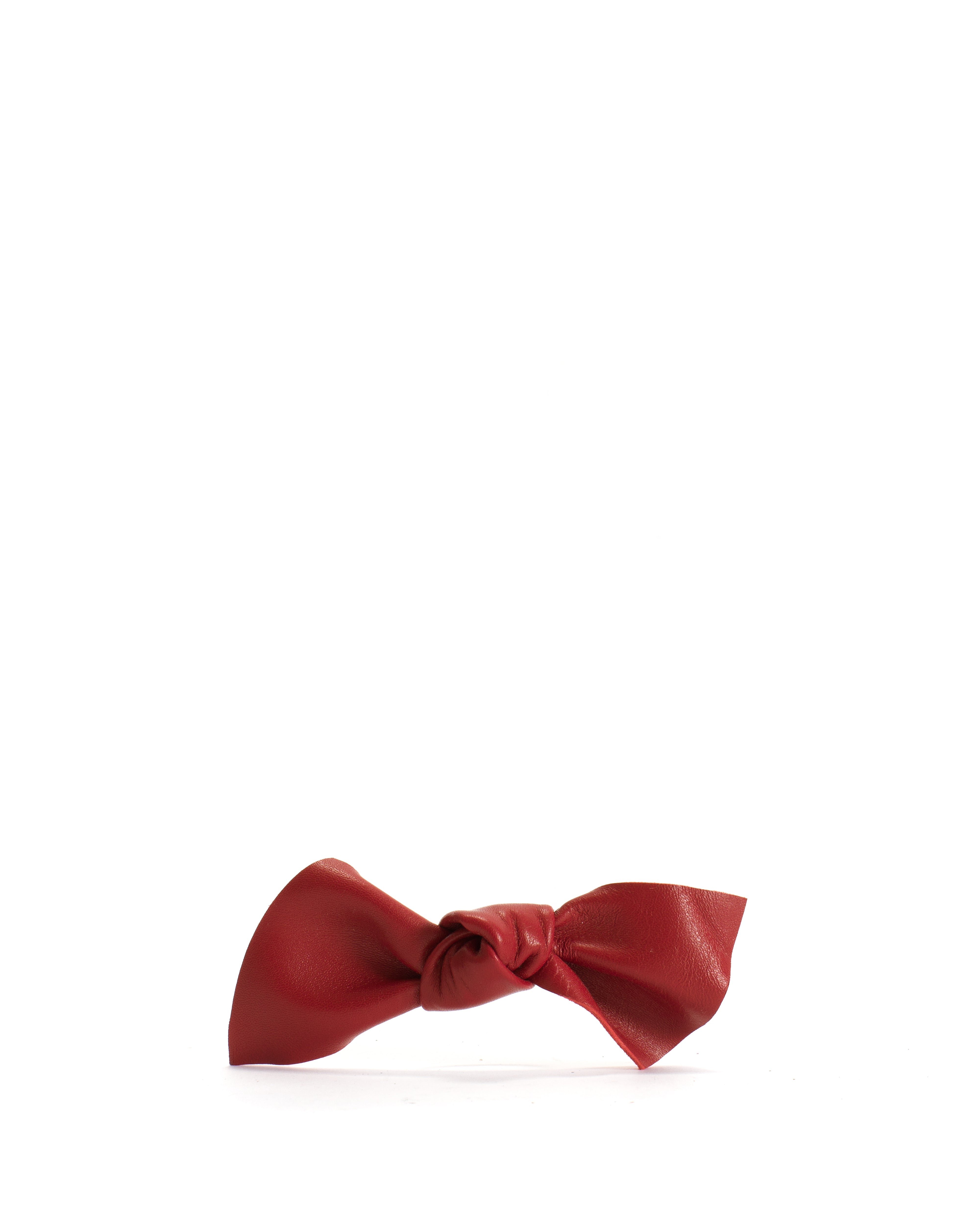 Linnie hair elastic grand bow Shiny lamb Ruby