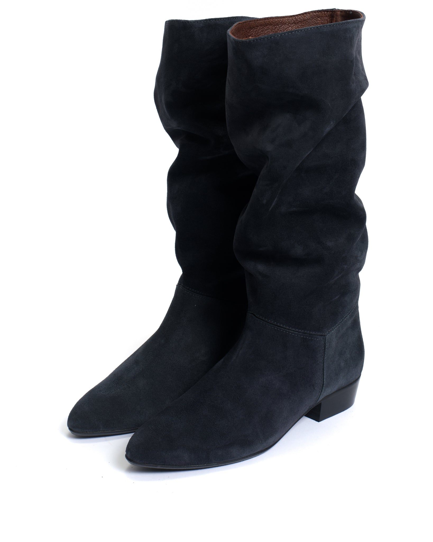Jasmina 20 Calf suede & sleek leather Dark blue - Anonymous Copenhagen
