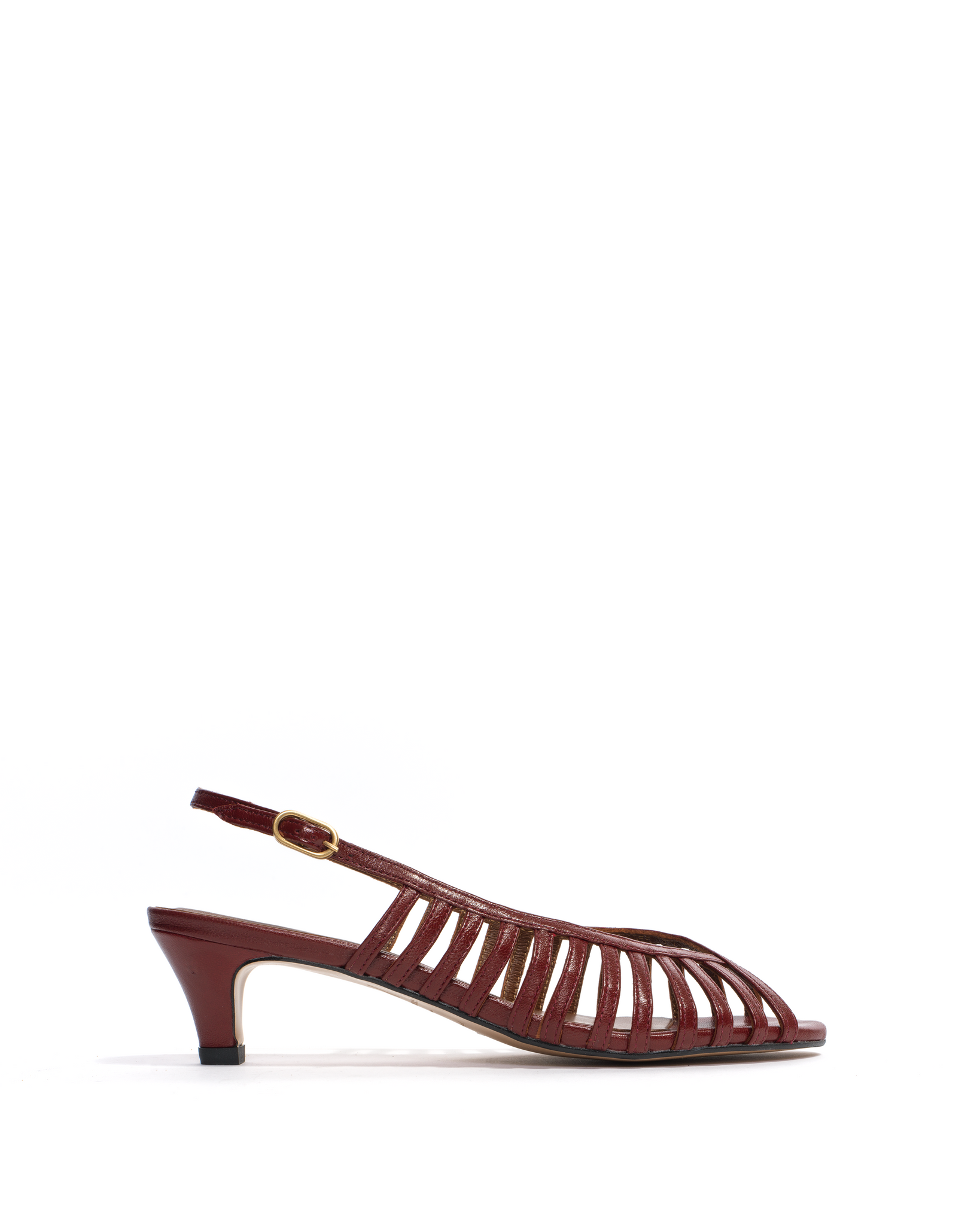 Carminho 40 stiletto Shiny lamb Pomegranate - Anonymous Copenhagen