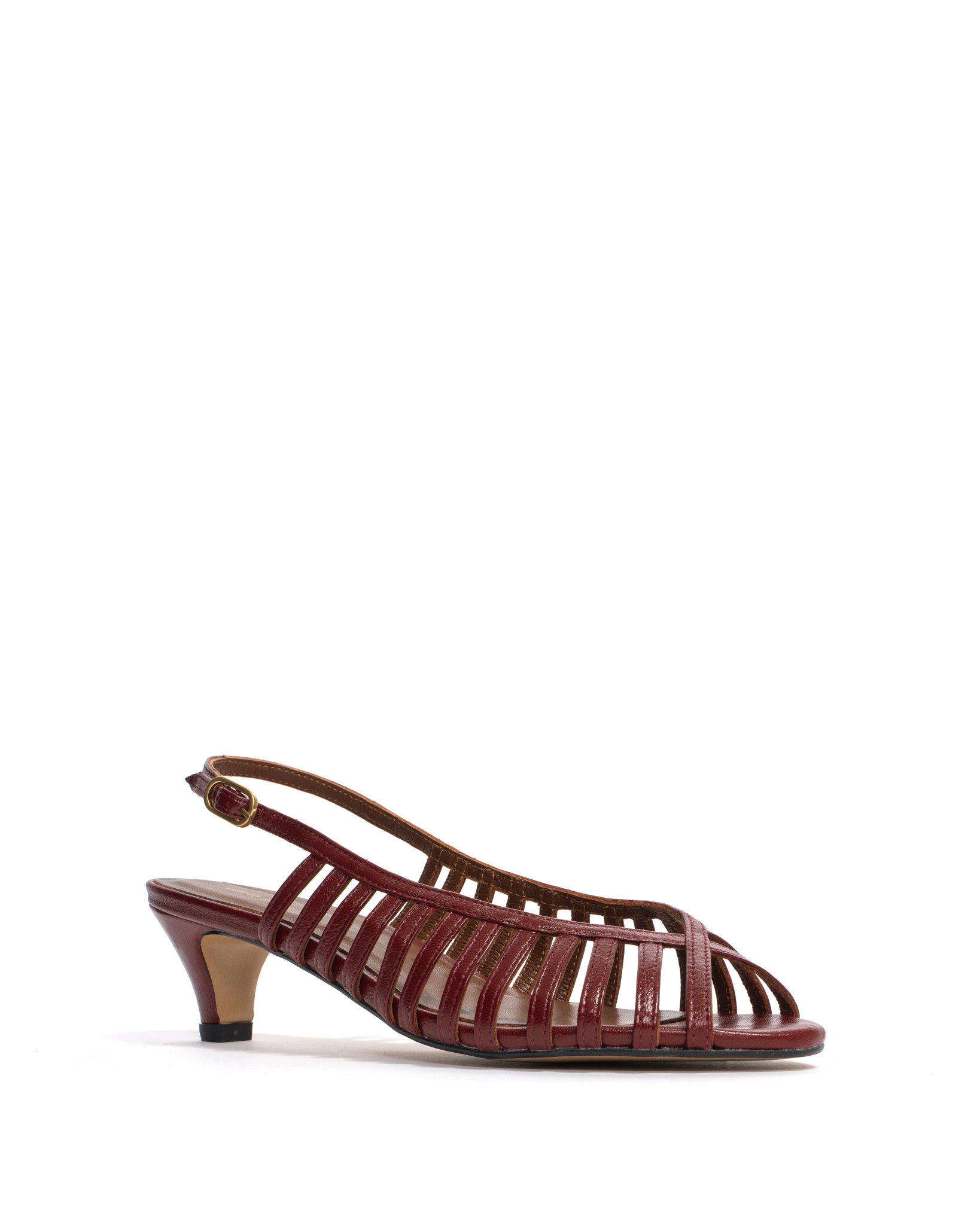Carminho 40 stiletto Shiny lamb Pomegranate - Anonymous Copenhagen