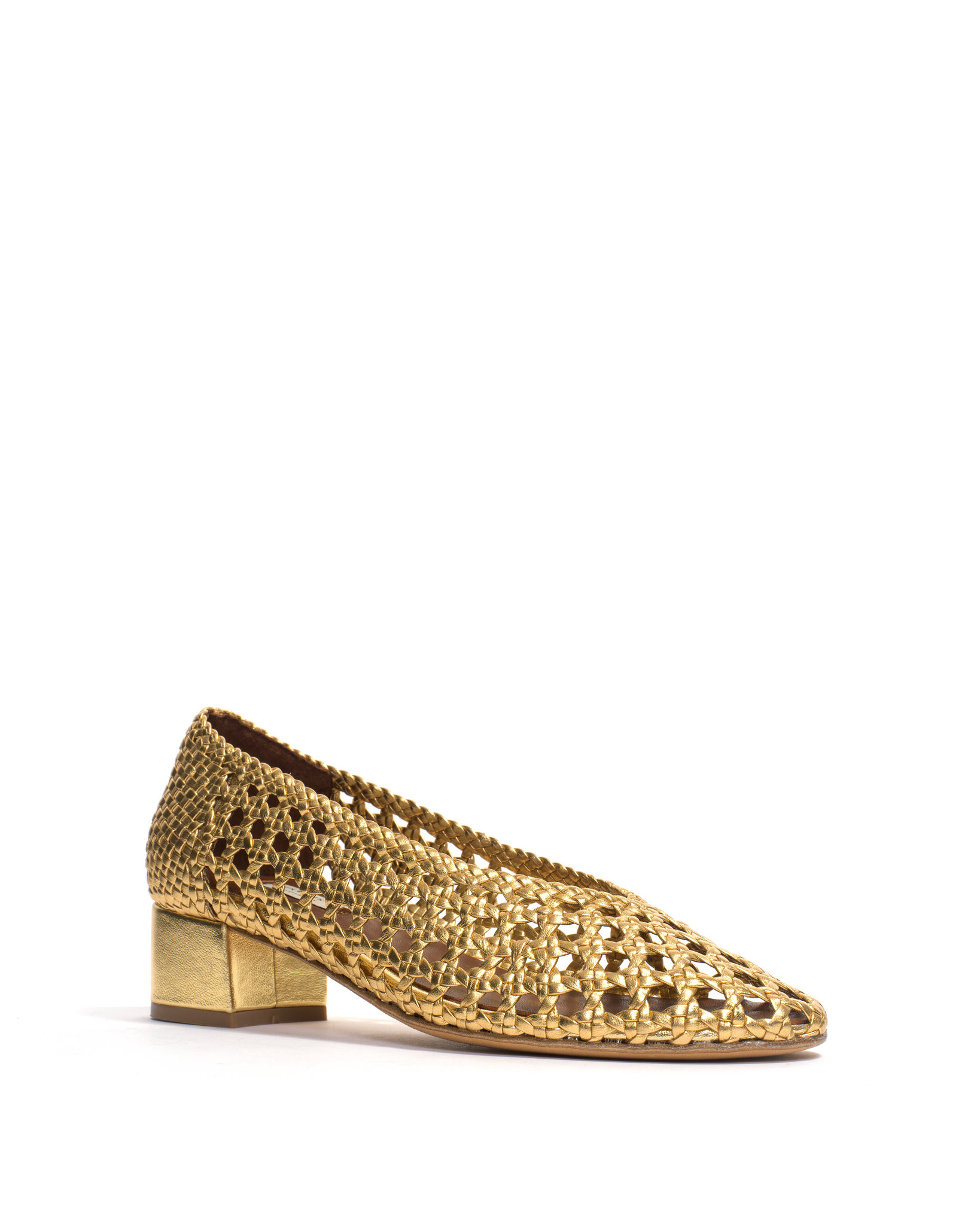 Sessi 40 Hand-braided leather Gold - Anonymous Copenhagen