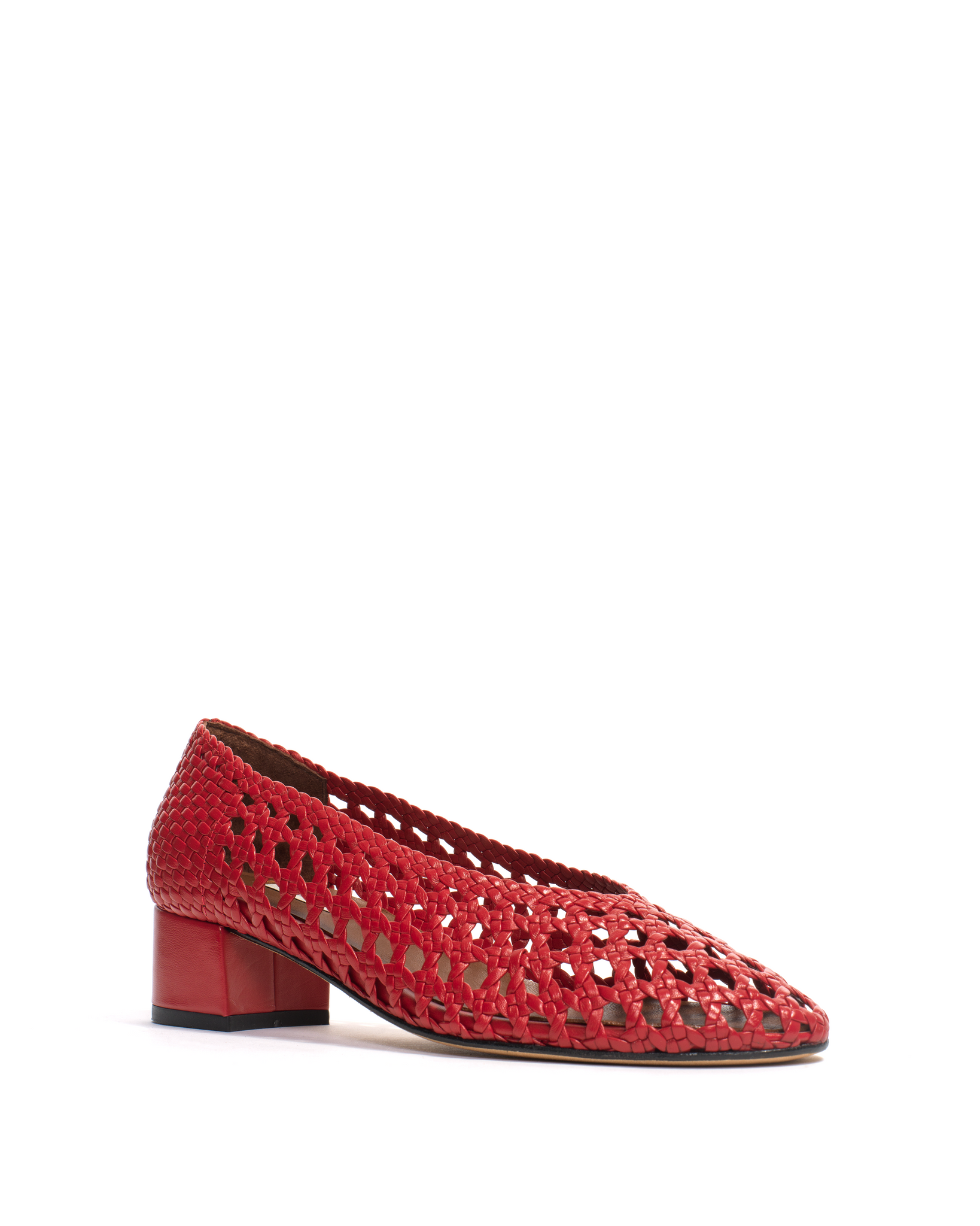 Sessi 40 Hand-braided leather Ruby red - Anonymous Copenhagen