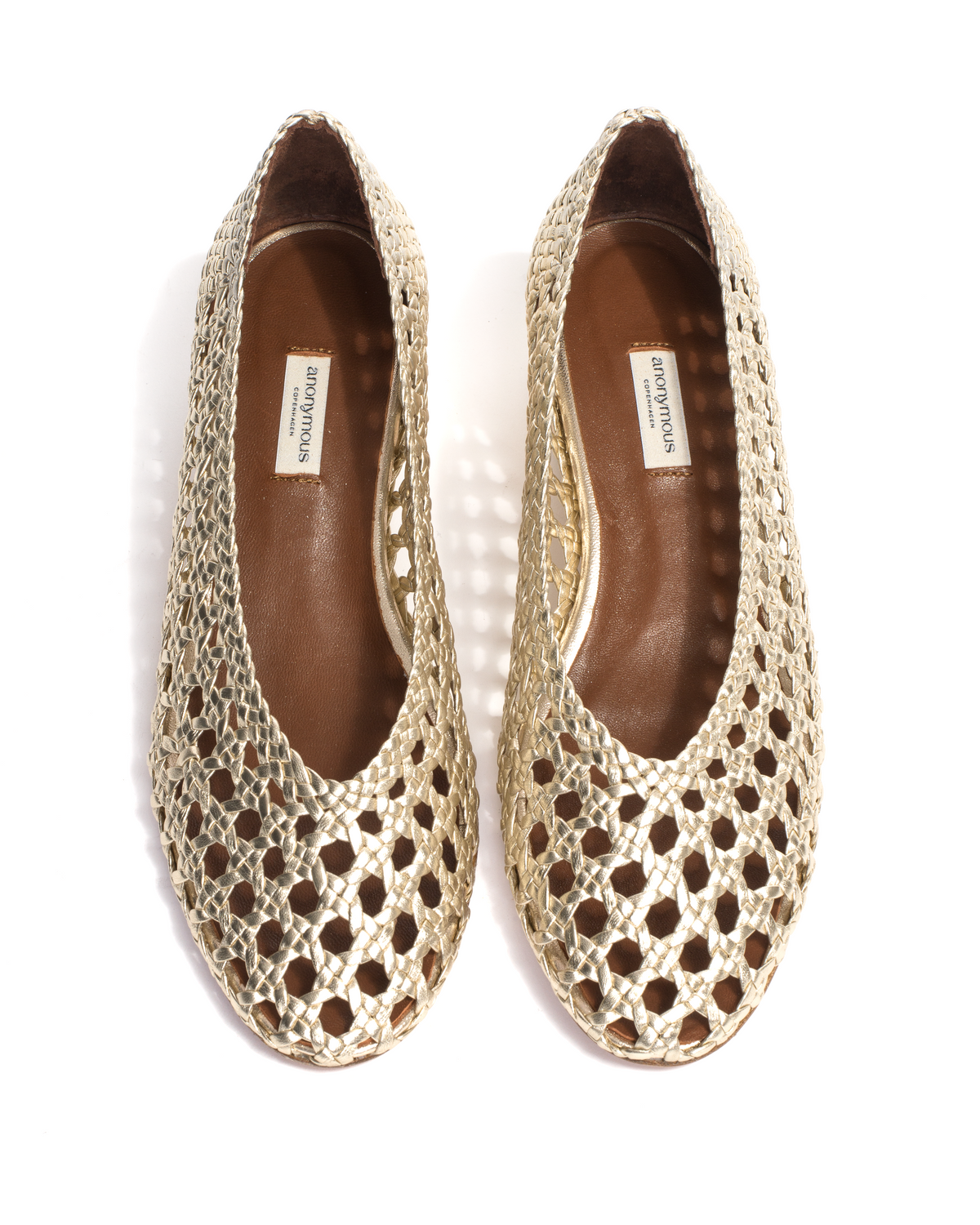Sessi 40 hand-braided Hand-braided leather Champagne