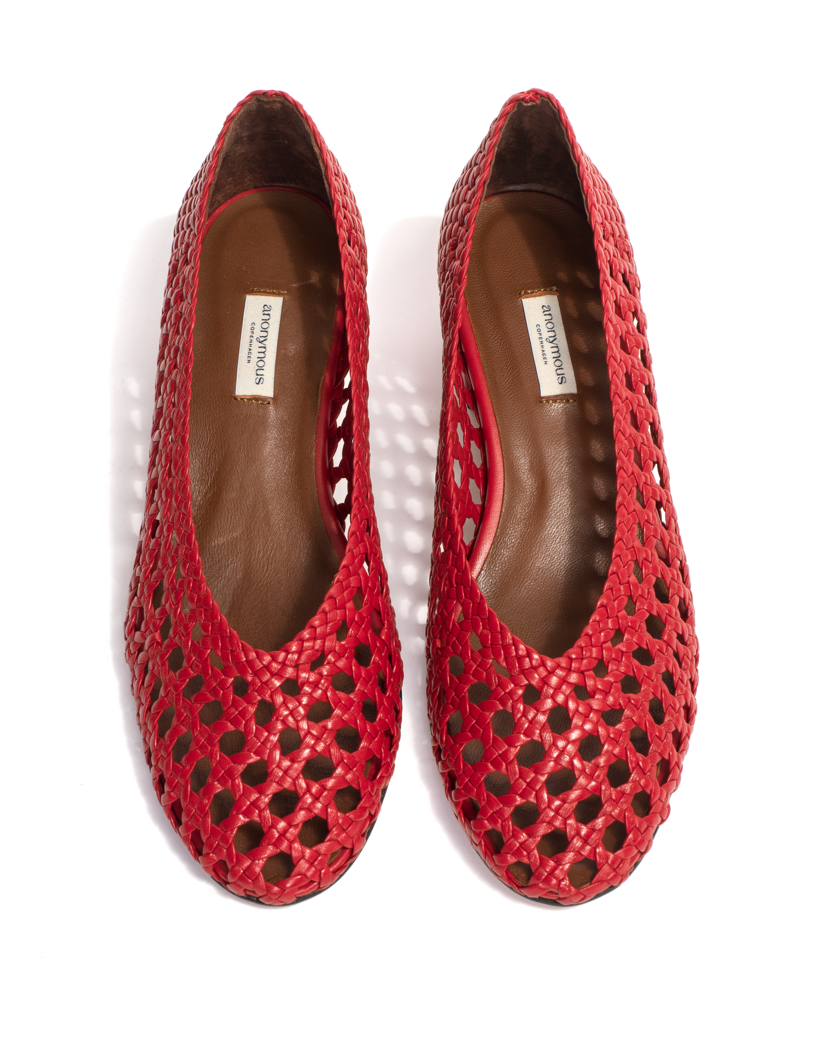 Sessi 40 Hand-braided leather Ruby red - Anonymous Copenhagen