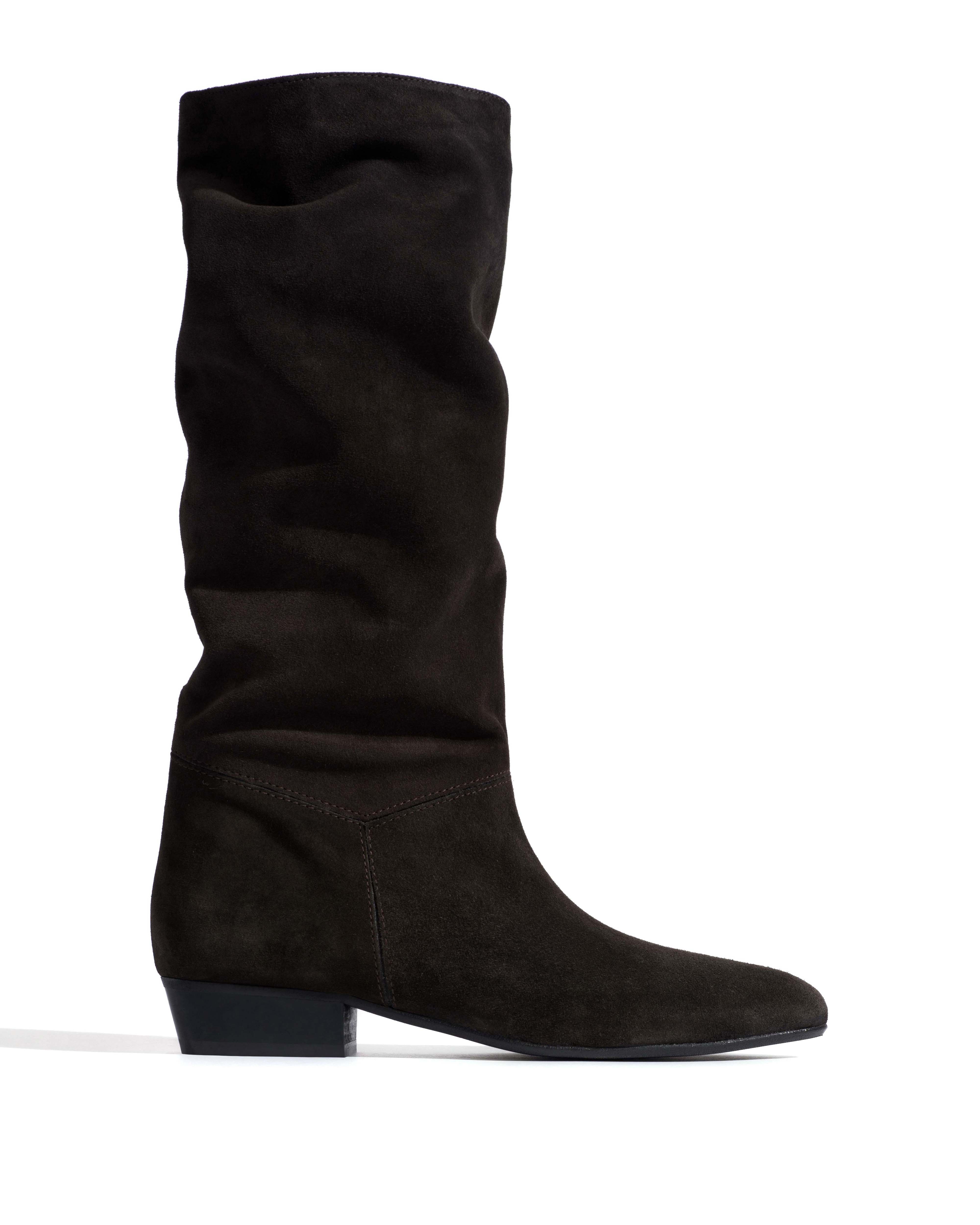 Jasmina 20 Calf suede & sleek leather Espresso brown & black