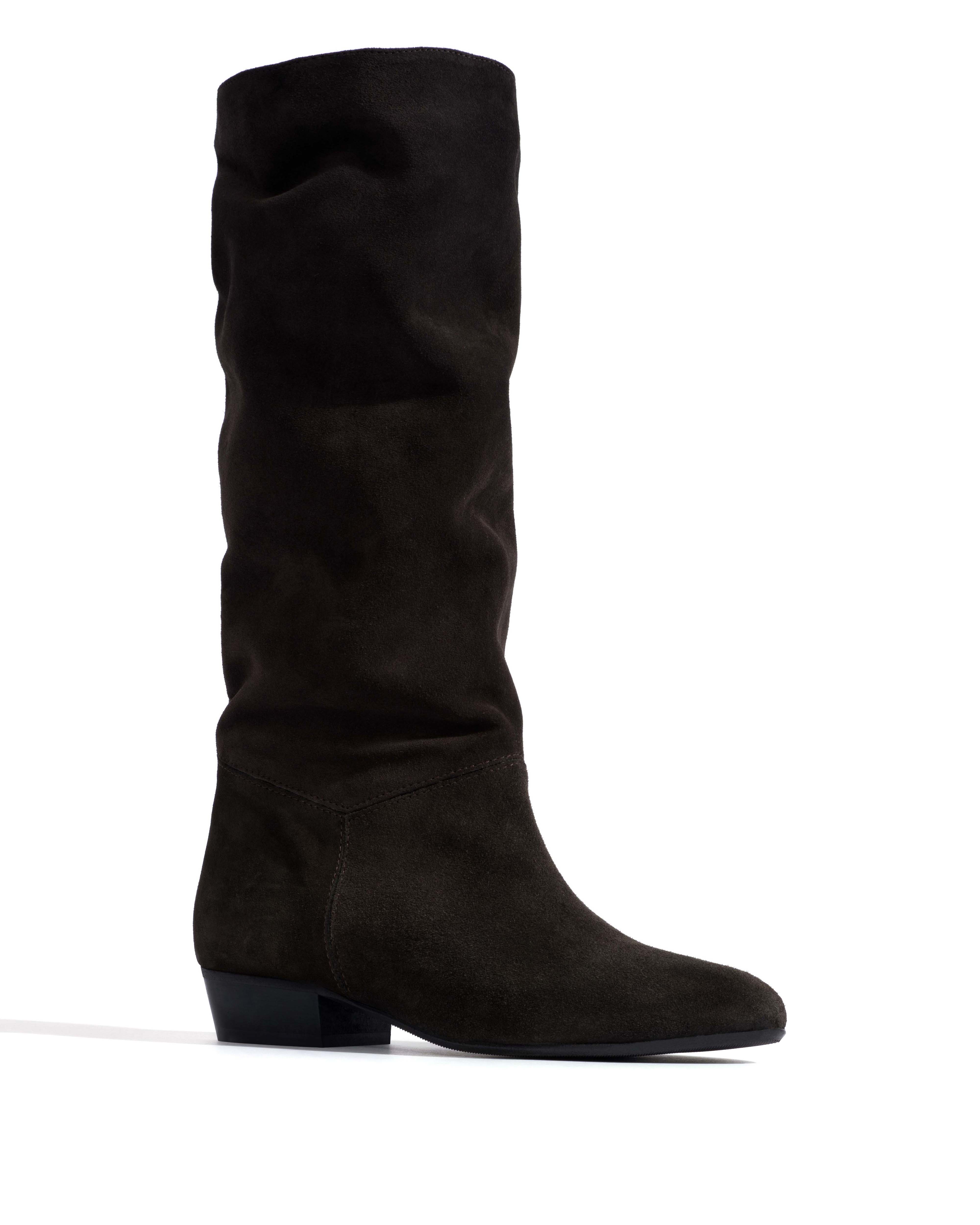 Jasmina 20 Calf suede & sleek leather Espresso brown & black
