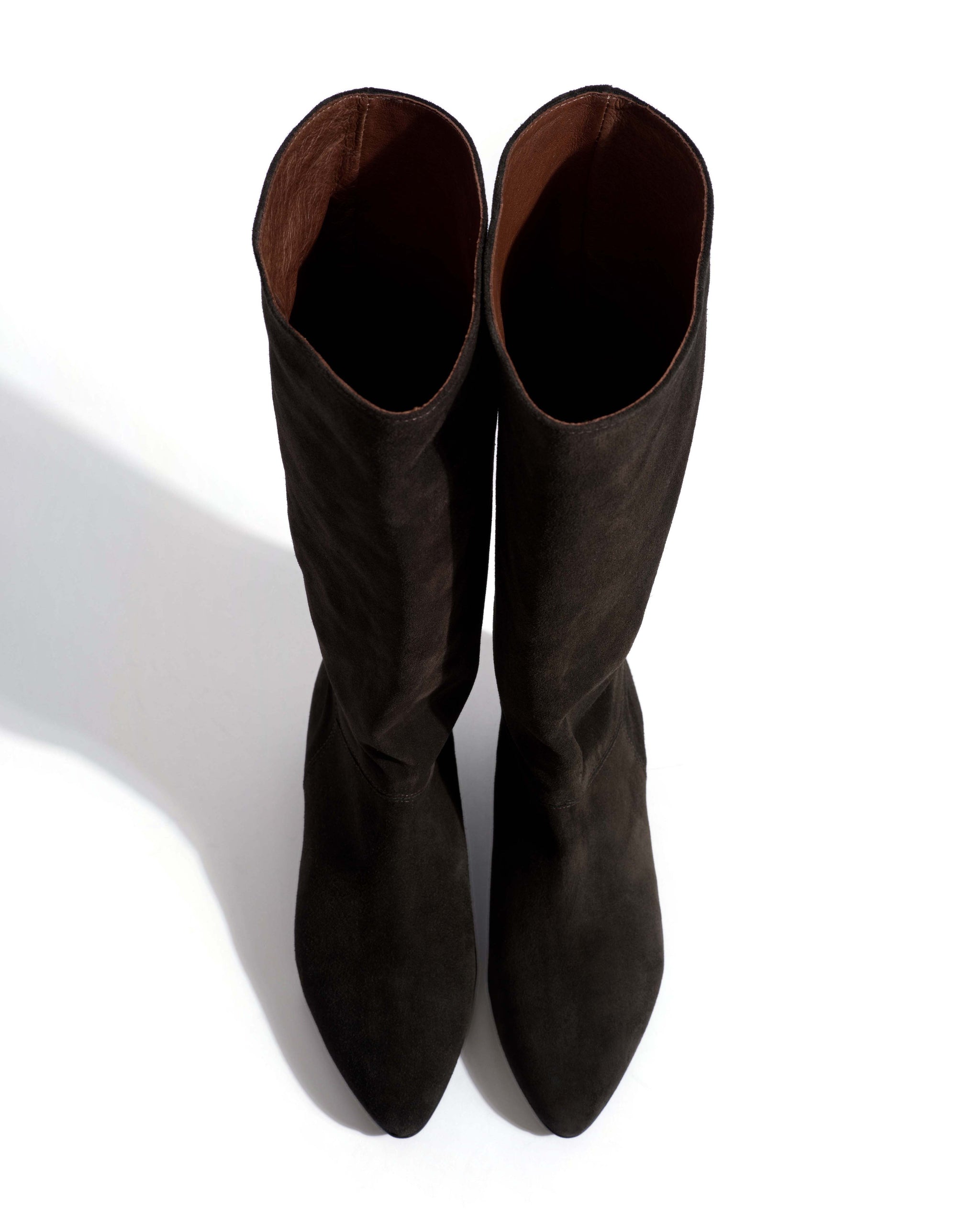 Jasmina 20 Calf suede & sleek leather Espresso brown & black