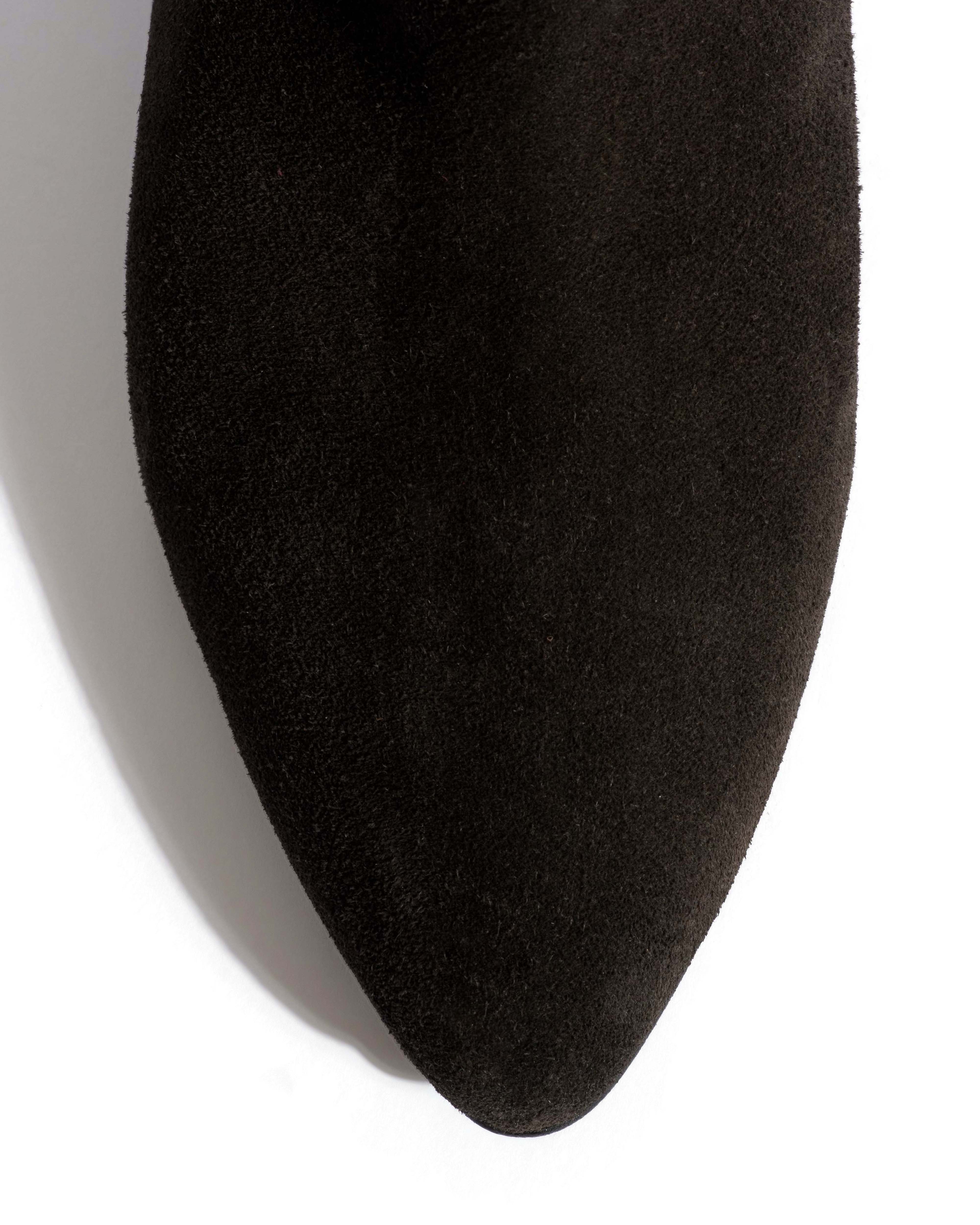 Jasmina 20 Calf suede & sleek leather Espresso brown & black