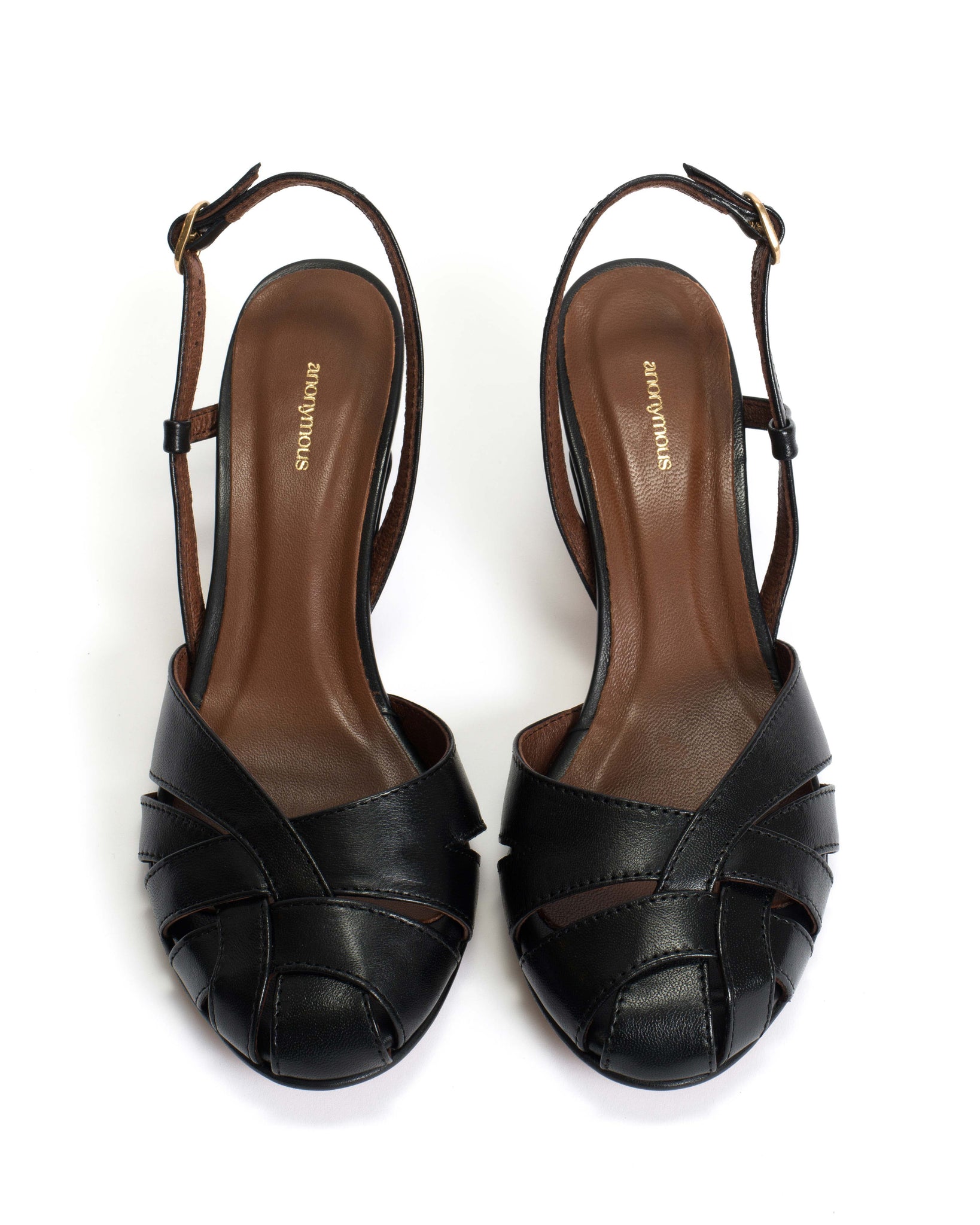 Banie 50 stiletto Shiny lamb Black - Anonymous Copenhagen