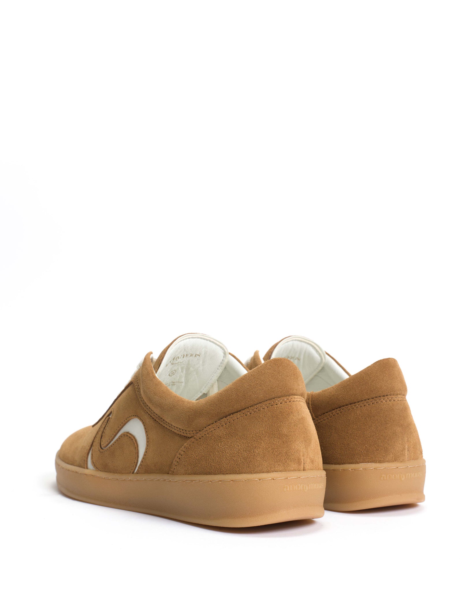 Blaire Calf suede & polished soft calf Bamboo brown & white sand - Anonymous Copenhagen