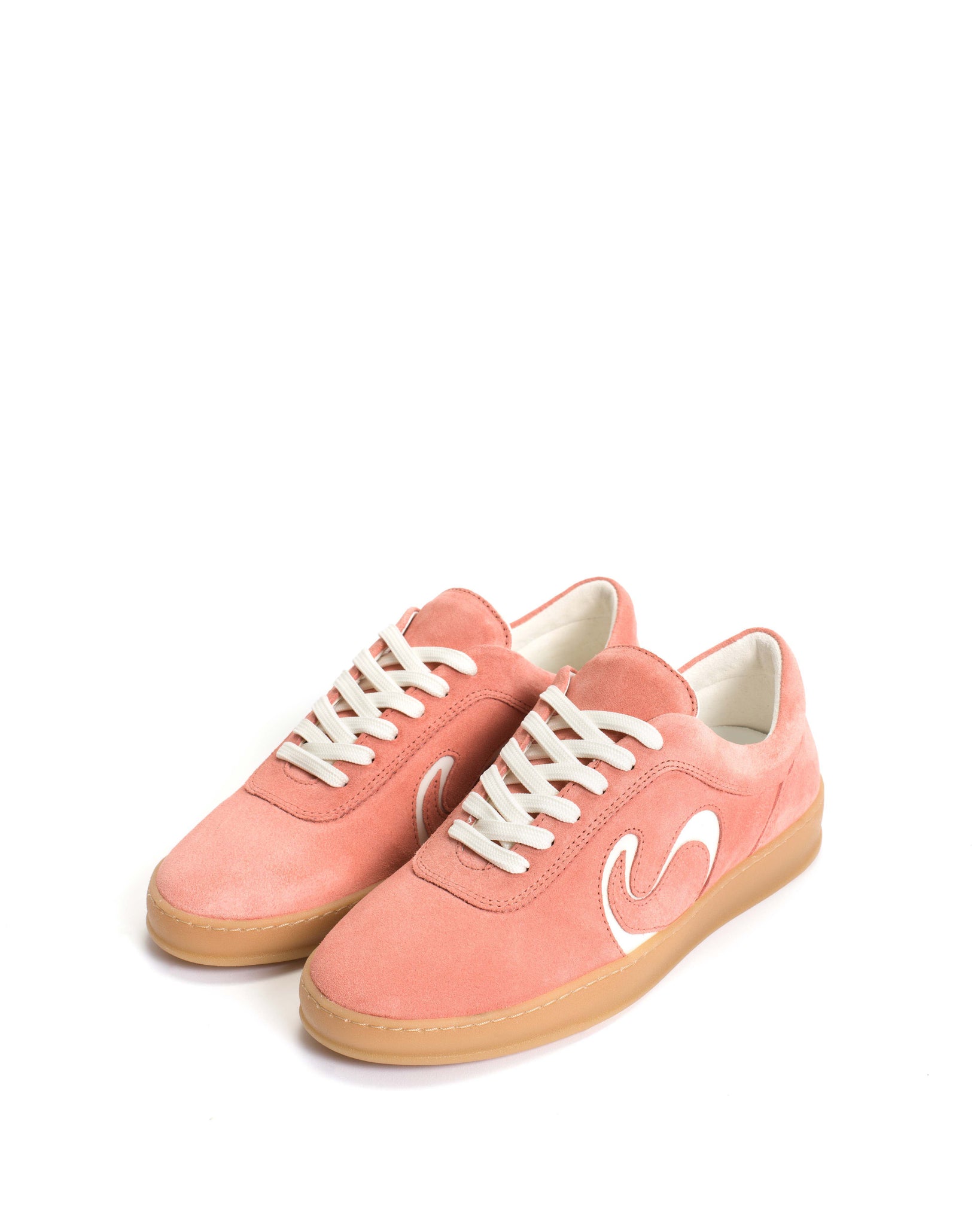 Blaire Calf suede & polished soft calf Coral pink & sand white - Anonymous Copenhagen