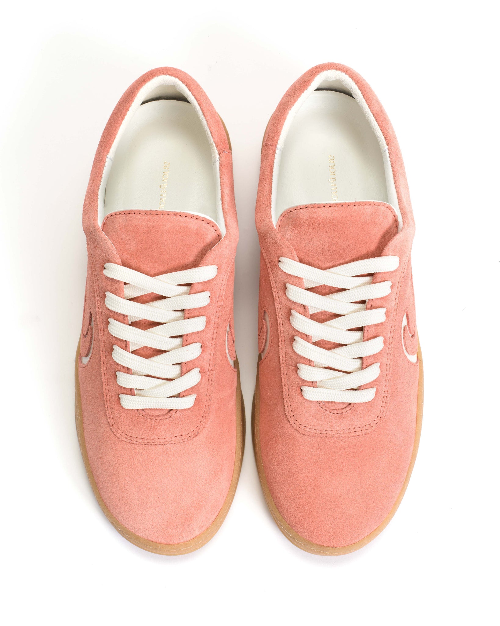 Blaire Calf suede & polished soft calf Coral pink & sand white - Anonymous Copenhagen