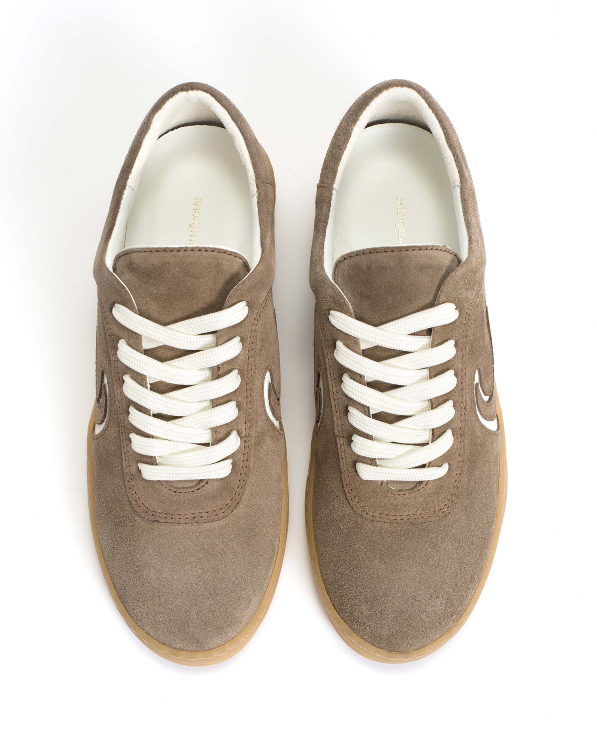 Blaire Calf suede & sleek leather Mushroom & sand white