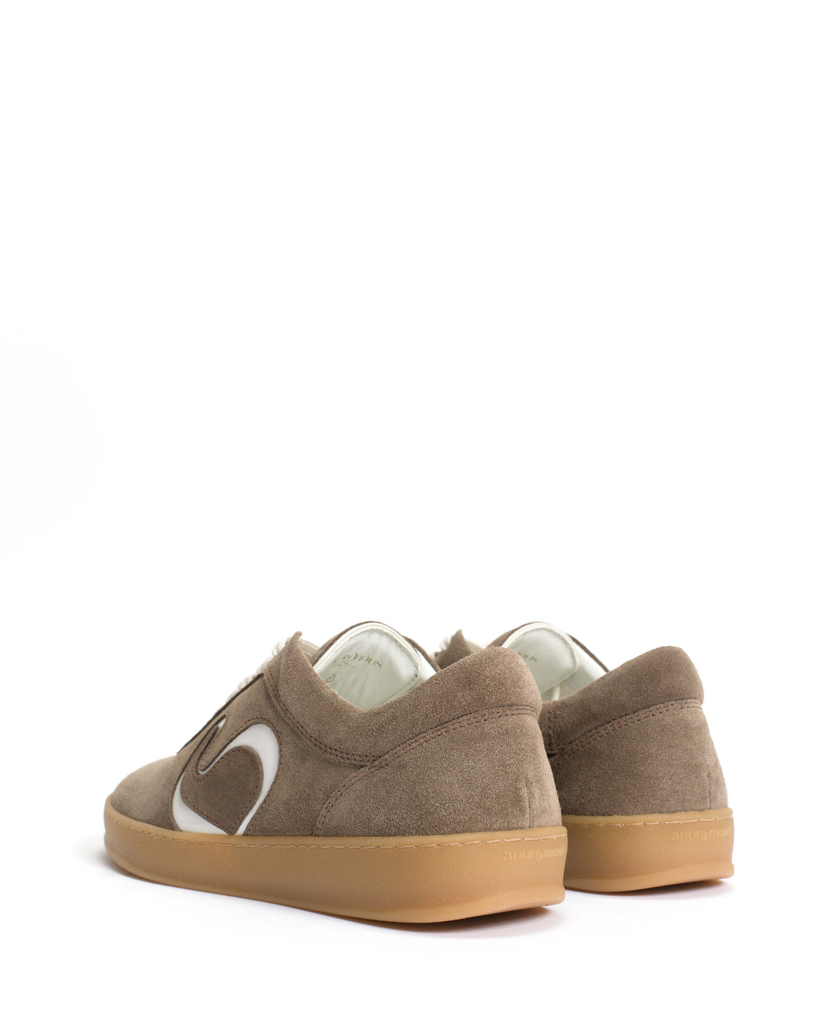 Blaire Calf suede & sleek leather Mushroom & sand white