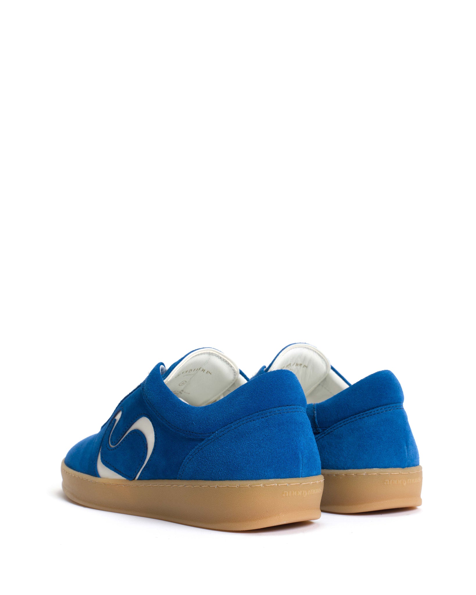 Blaire Calf suede & polished soft calf Electric blue & sand white
