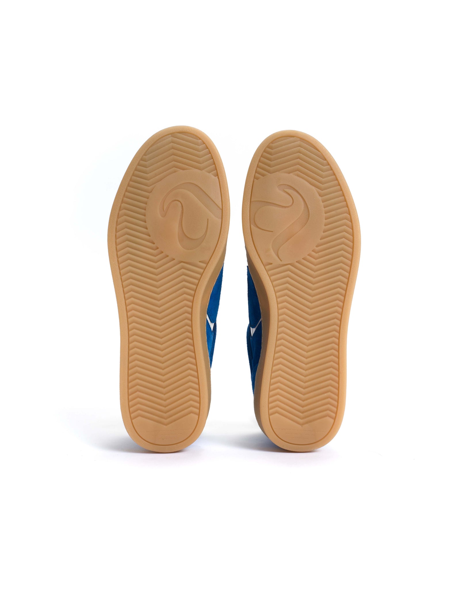 Blaire Calf suede & polished soft calf Electric blue & sand white