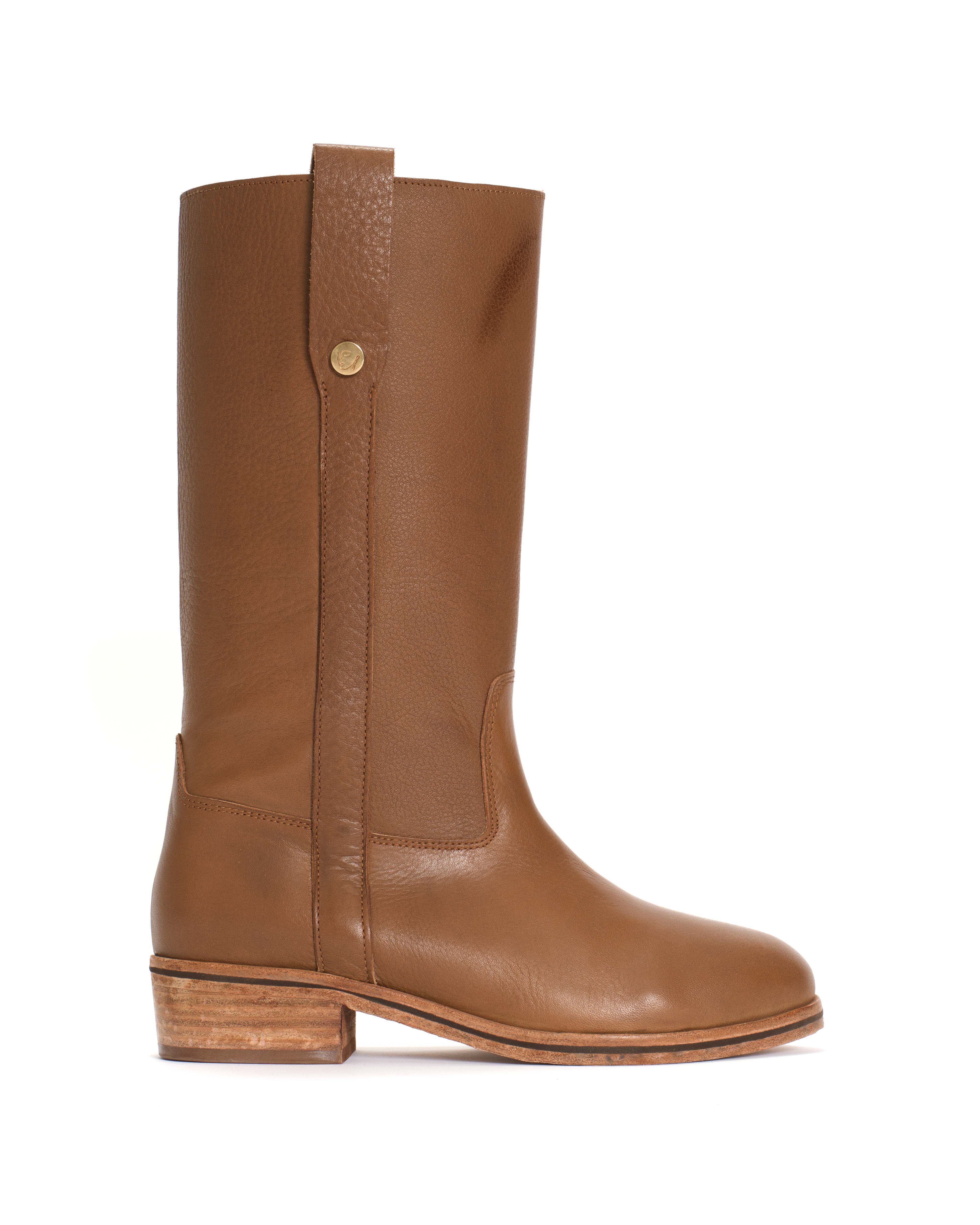 Brinesh Glossy grained vegetable tanned calf Cinnamon