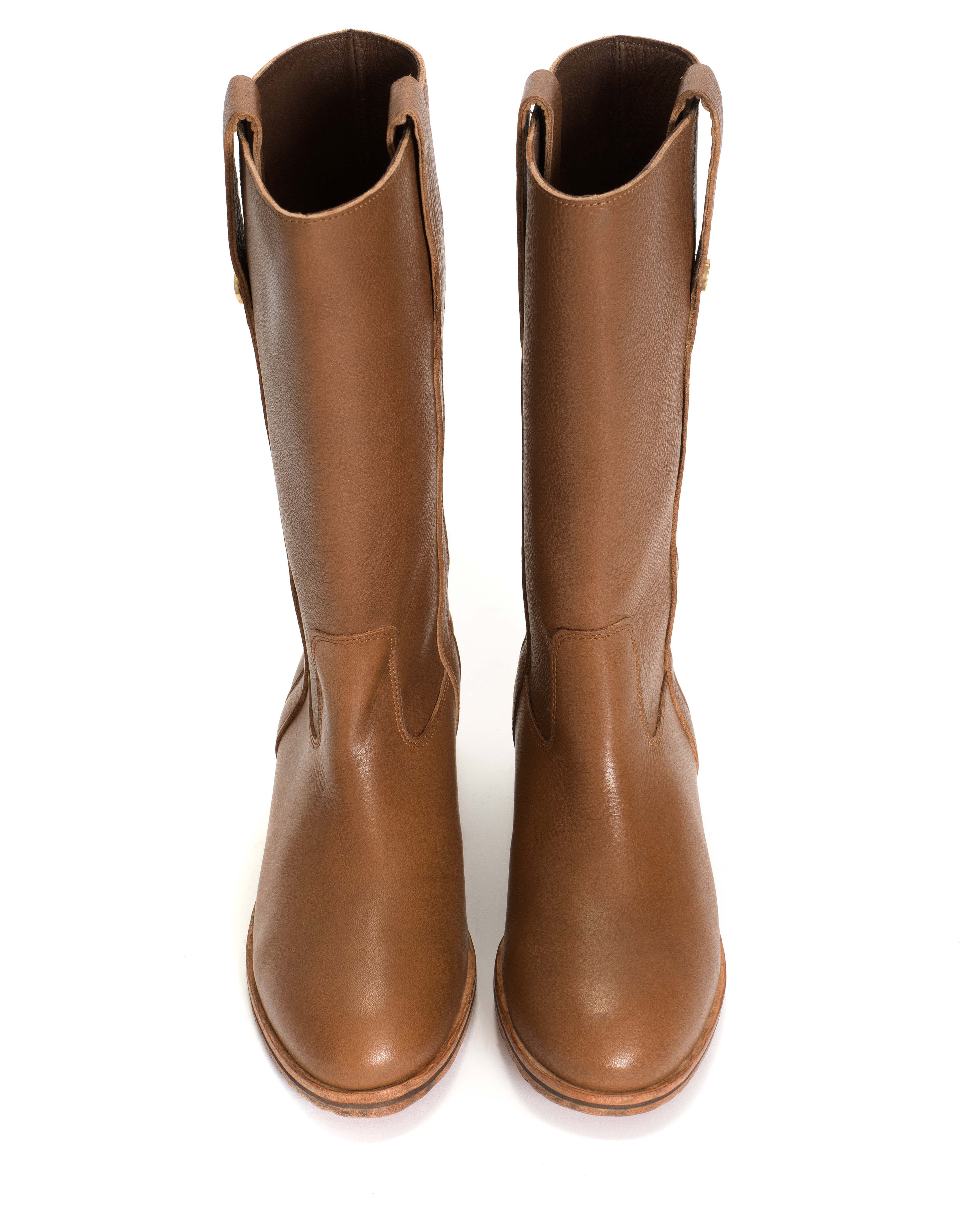 Brinesh Glossy grained vegetable tanned calf Cinnamon