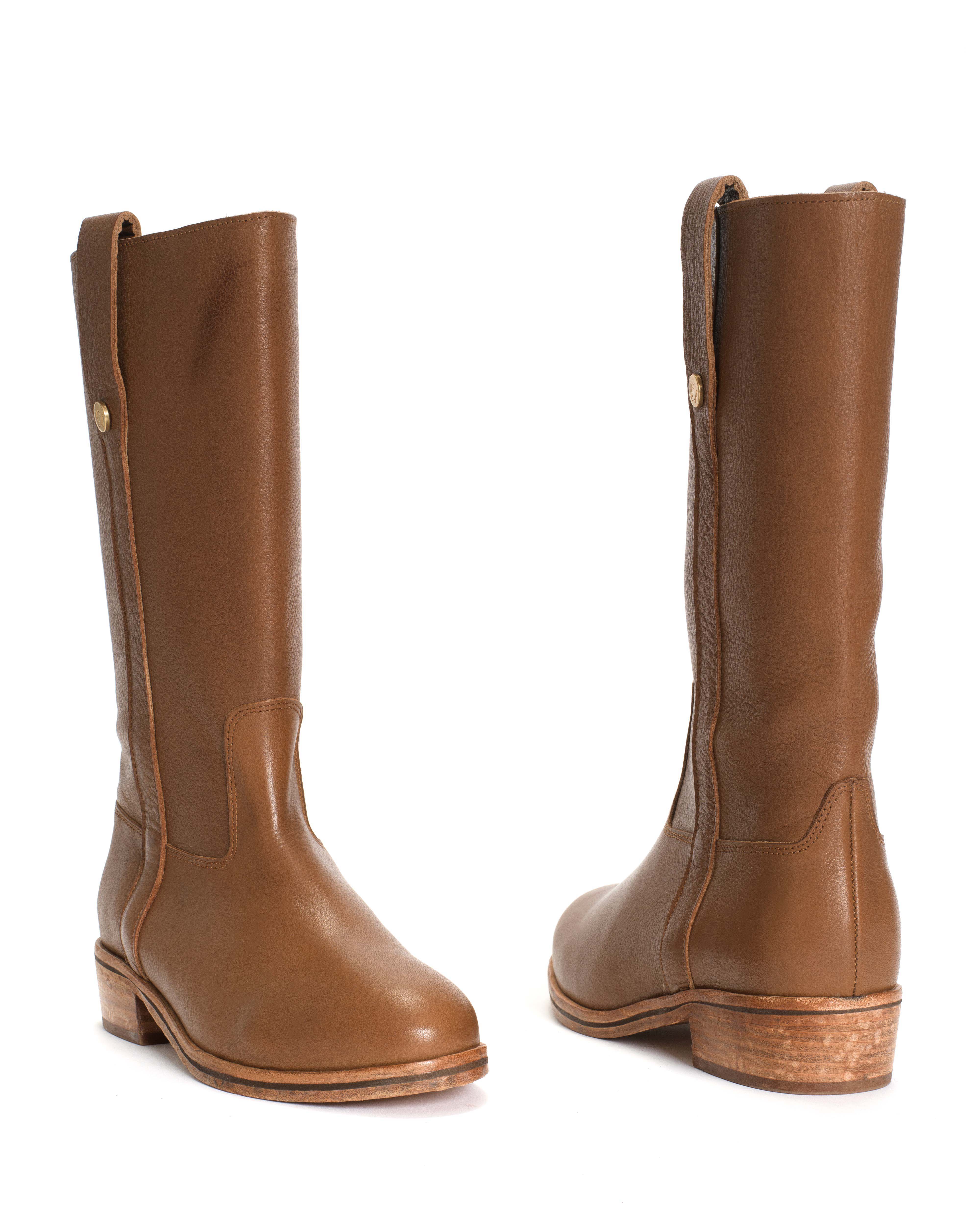 Brinesh Glossy grained vegetable tanned calf Cinnamon