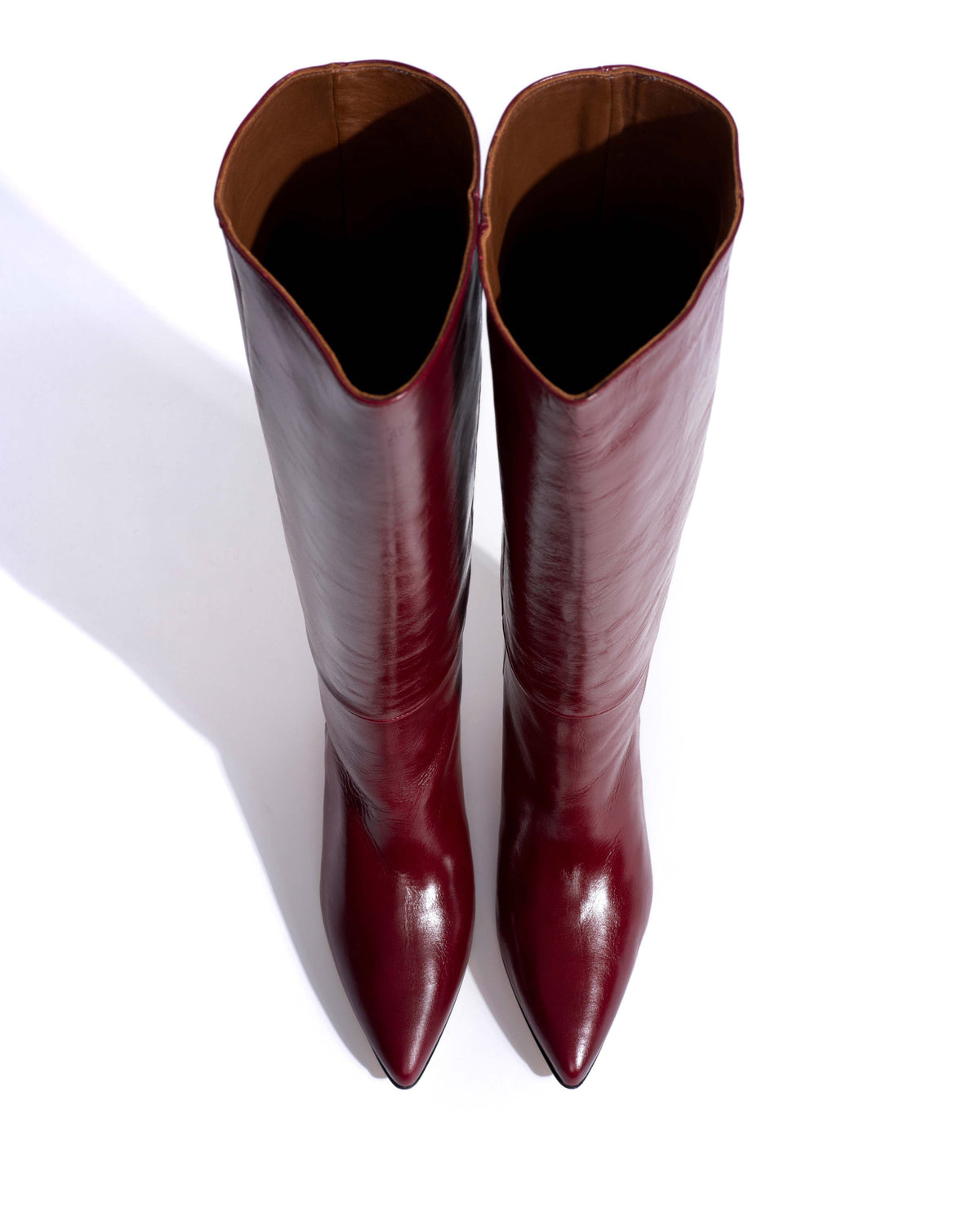 Cecilia 40 stiletto Crinkled soft calf Pomegranate
