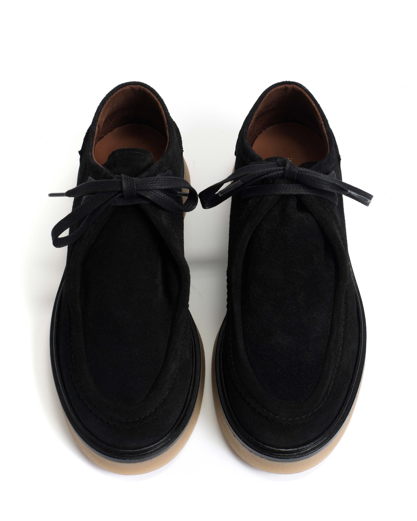 Chez flat platform Calf suede & Sole Black & natural - Anonymous Copenhagen