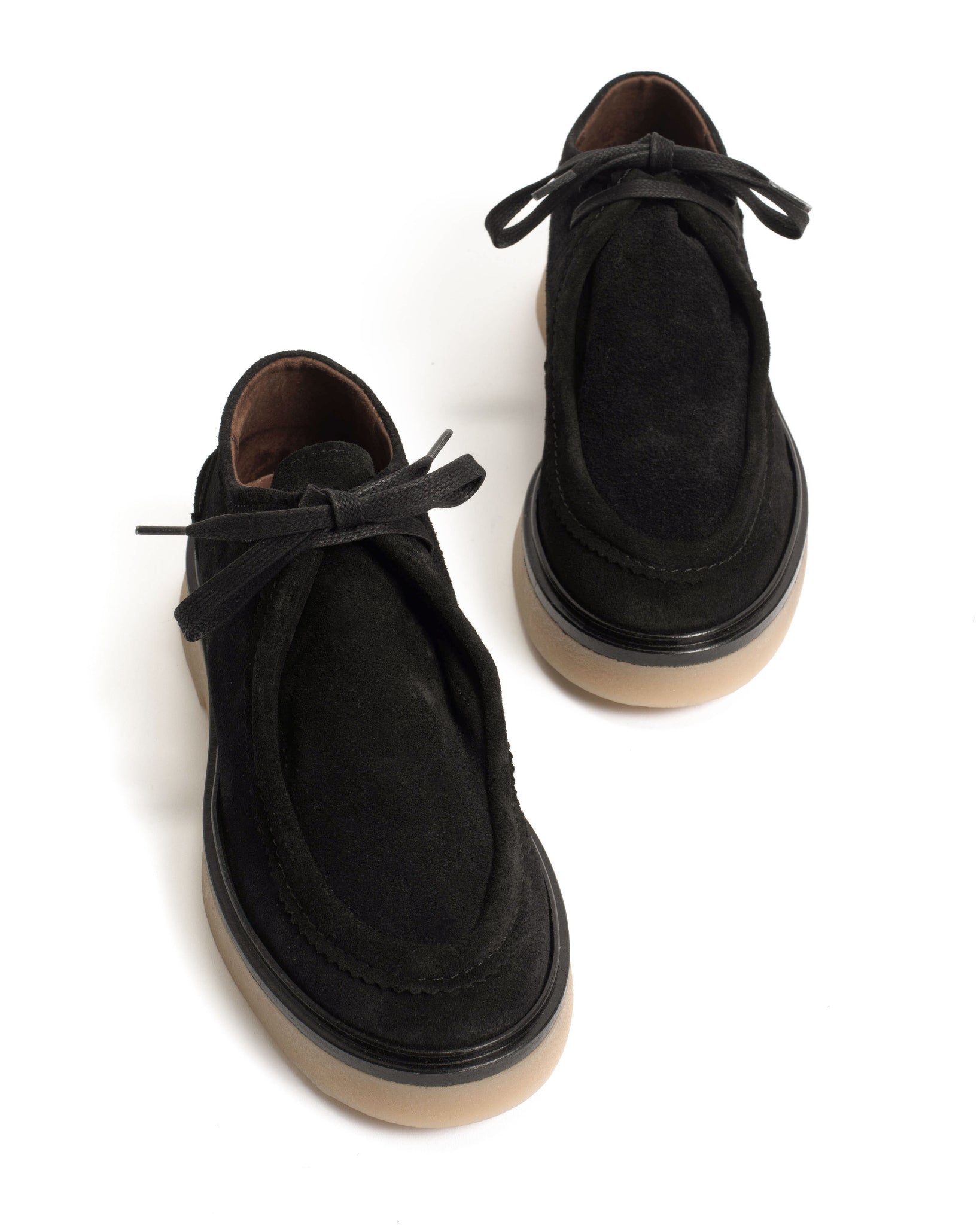 Chez flat platform Calf suede & Sole Black & natural - Anonymous Copenhagen