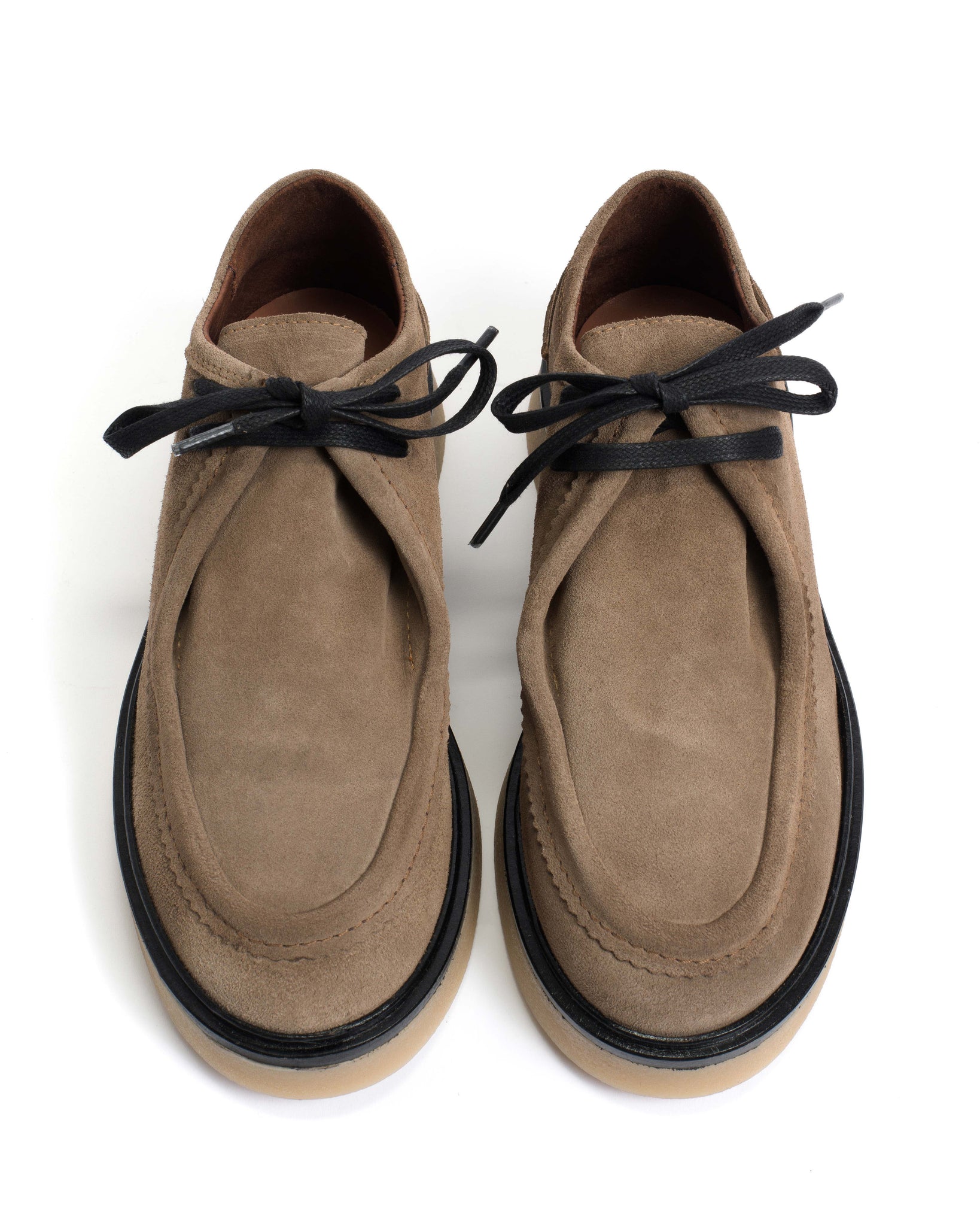 Chez flat platform Calf suede & Sole Mushroom & natural - Anonymous Copenhagen