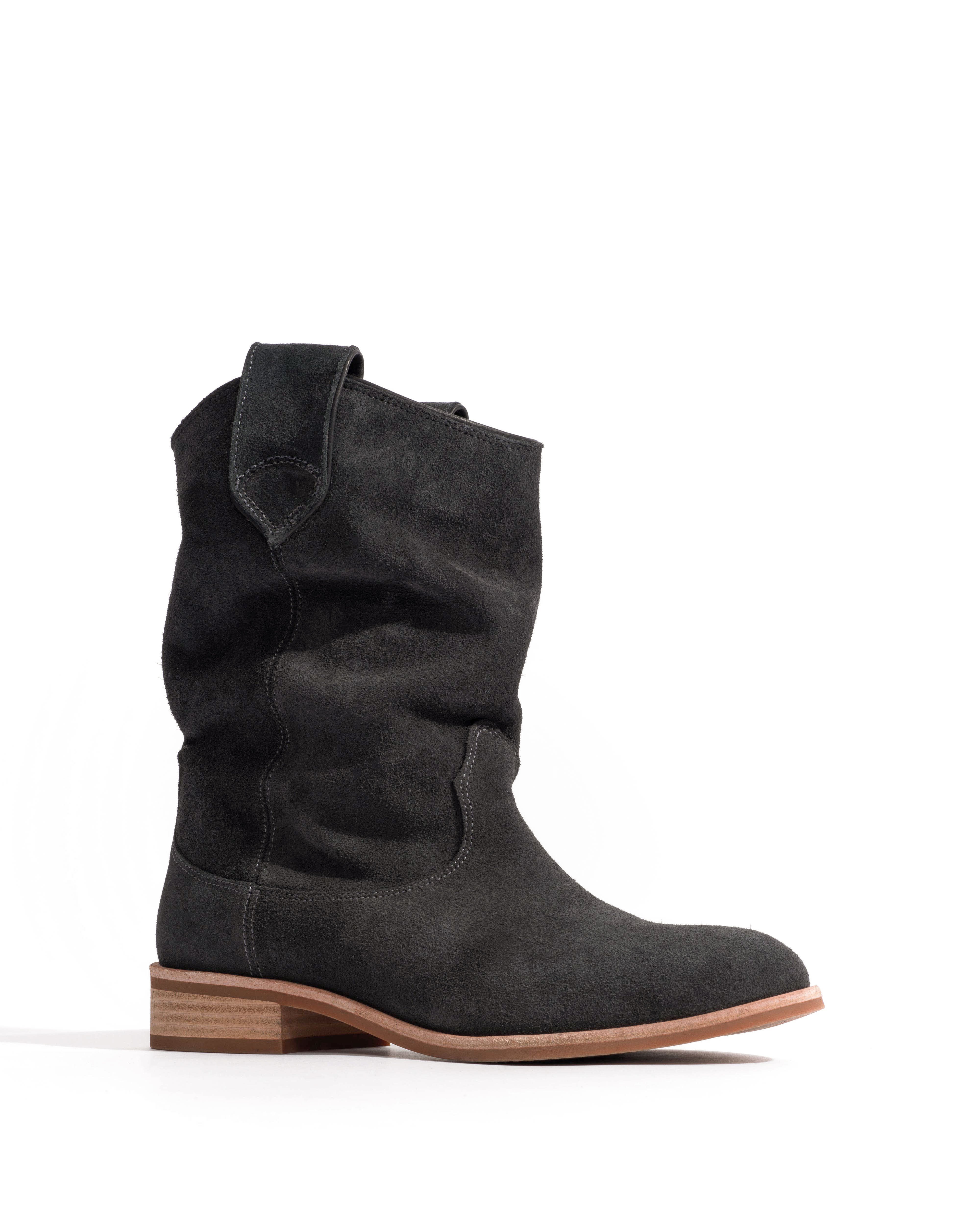 Claudia Calf suede Off black