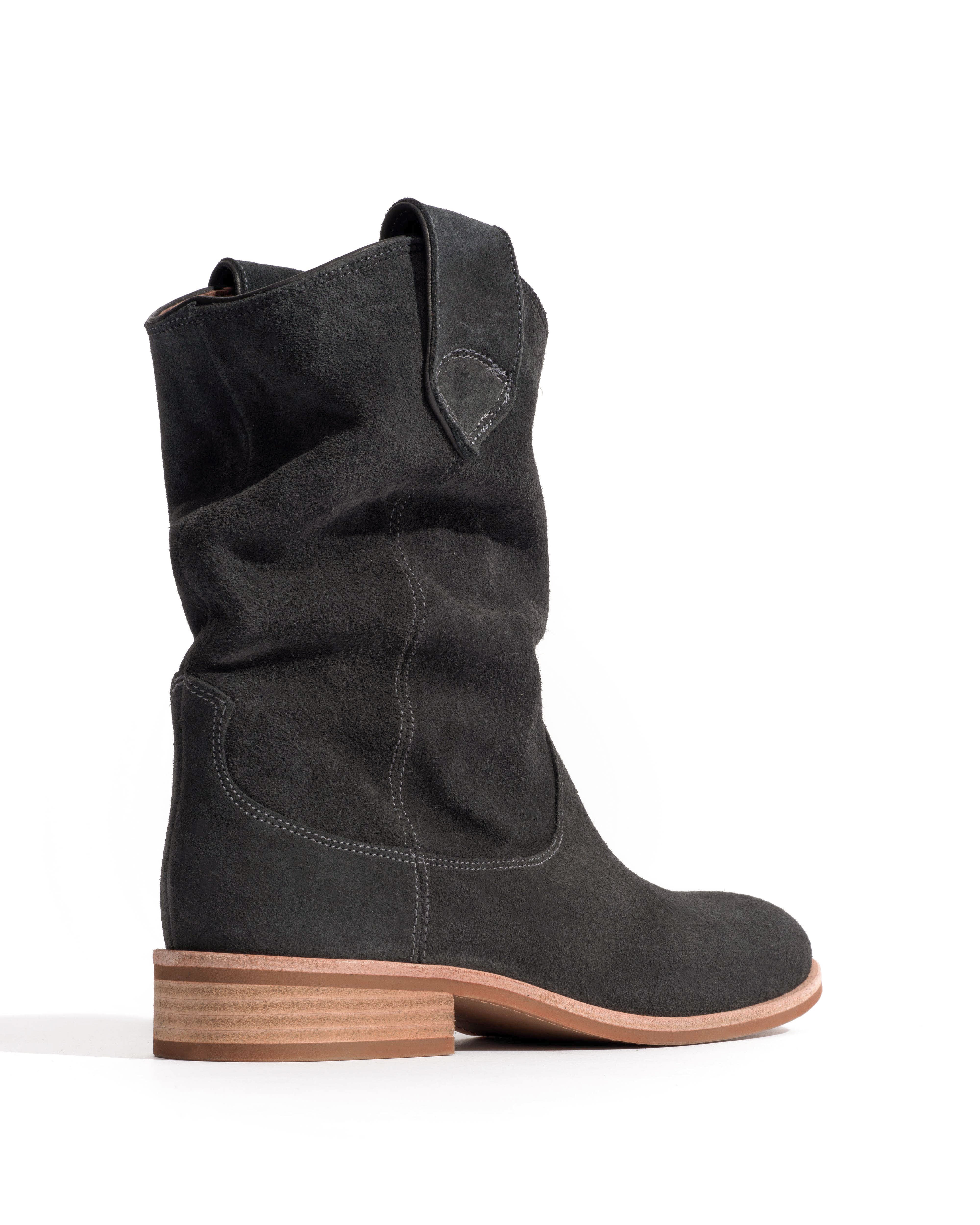 Claudia Calf suede Off black