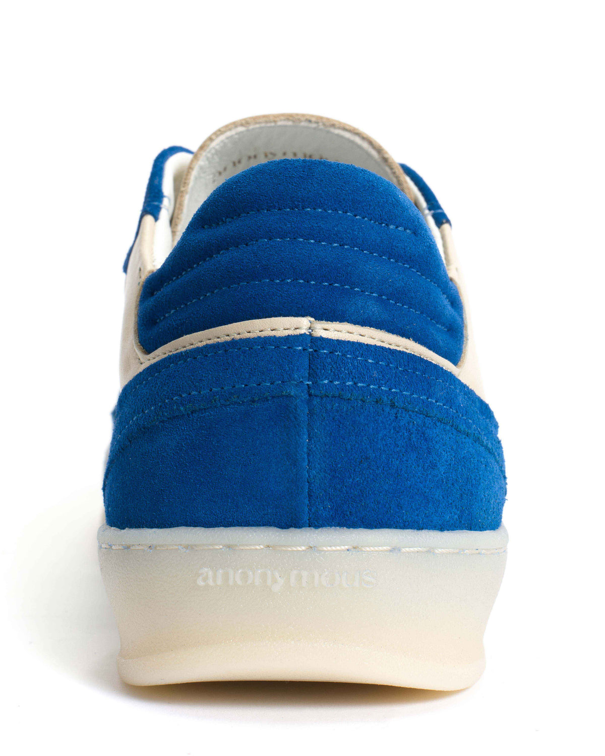 Dabbie Calf suede & sleek leather Electric blue & white sand