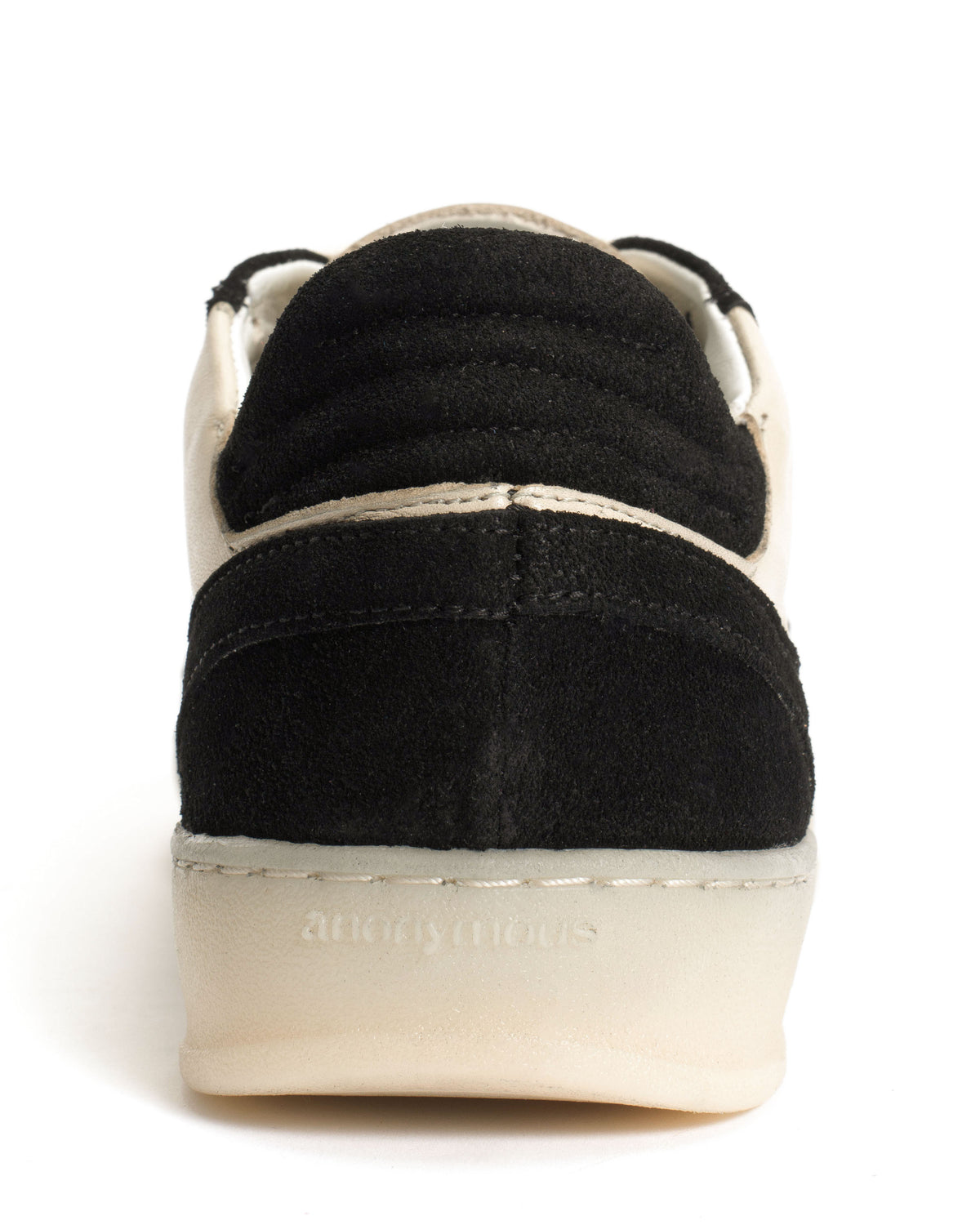 Dabbie Calf suede & sleek leather Black & white sand