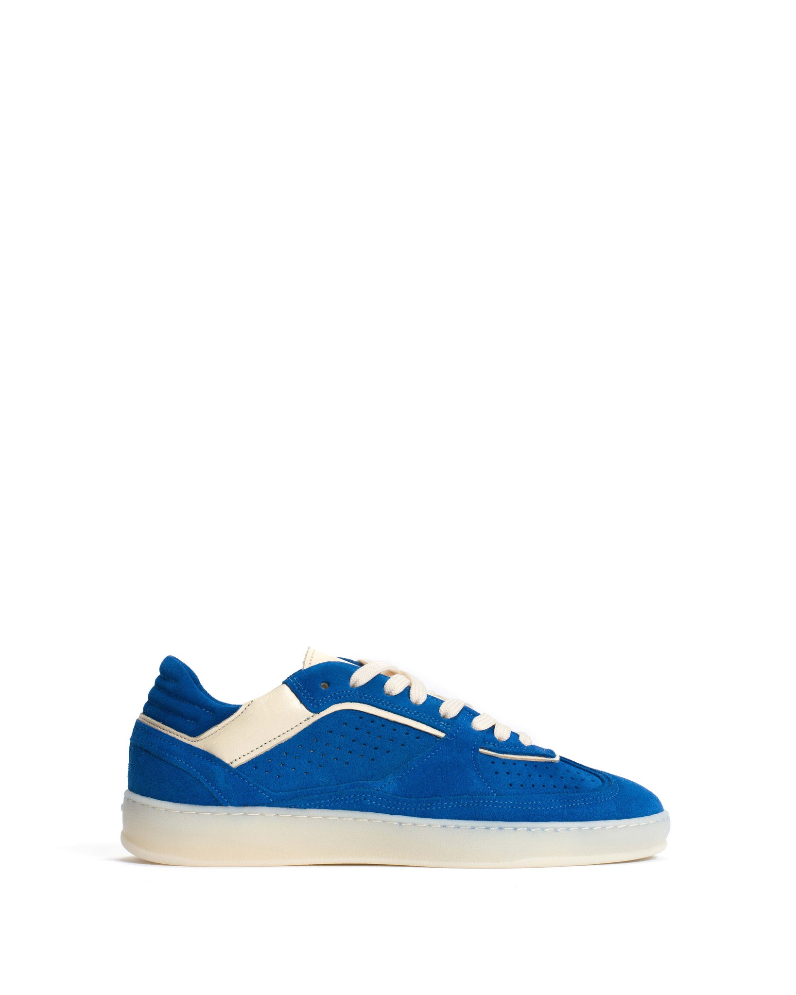 Dabbie Calf suede & sleek leather Electric blue & white sand - Anonymous Copenhagen
