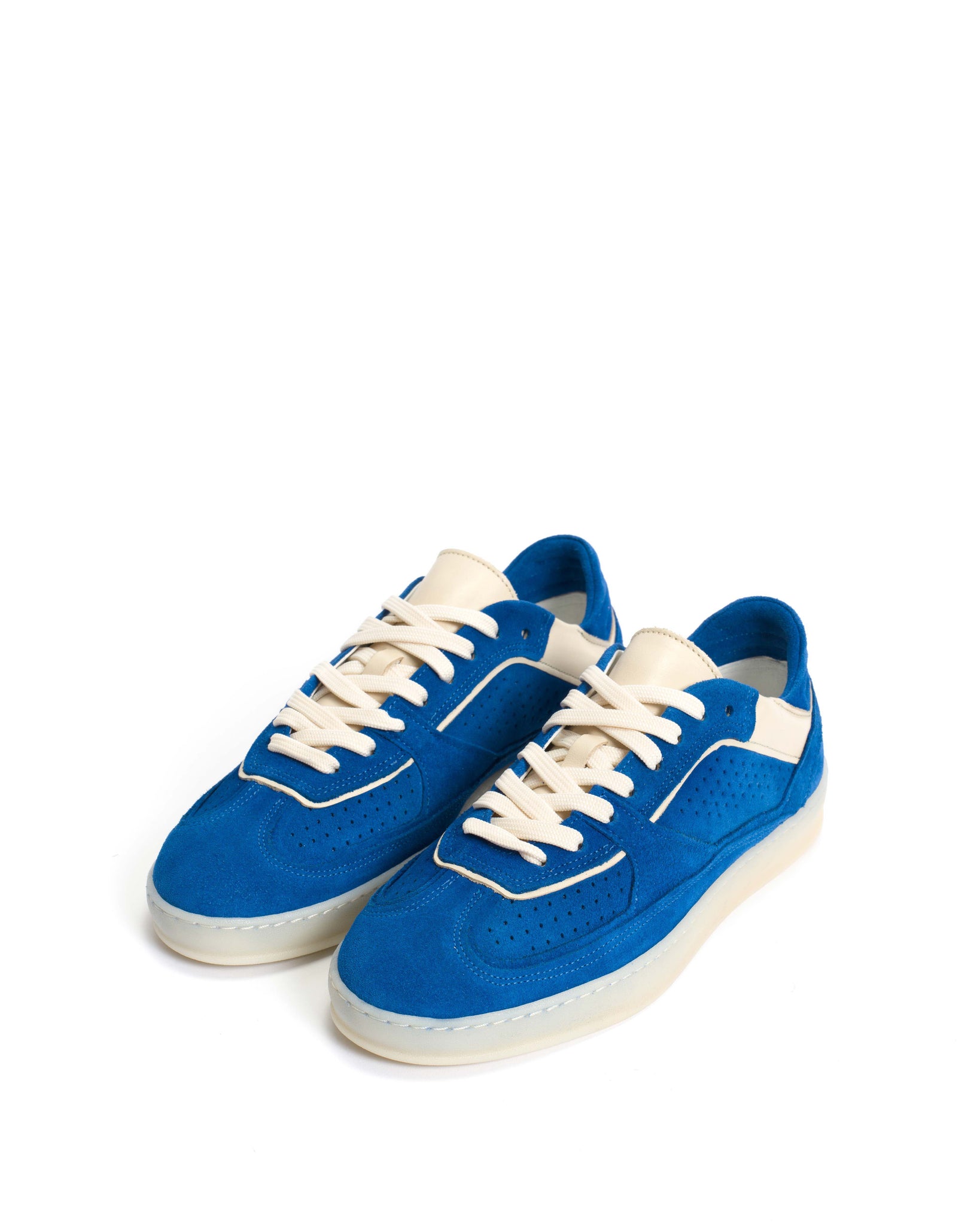 Dabbie Calf suede & sleek leather Electric blue & white sand - Anonymous Copenhagen