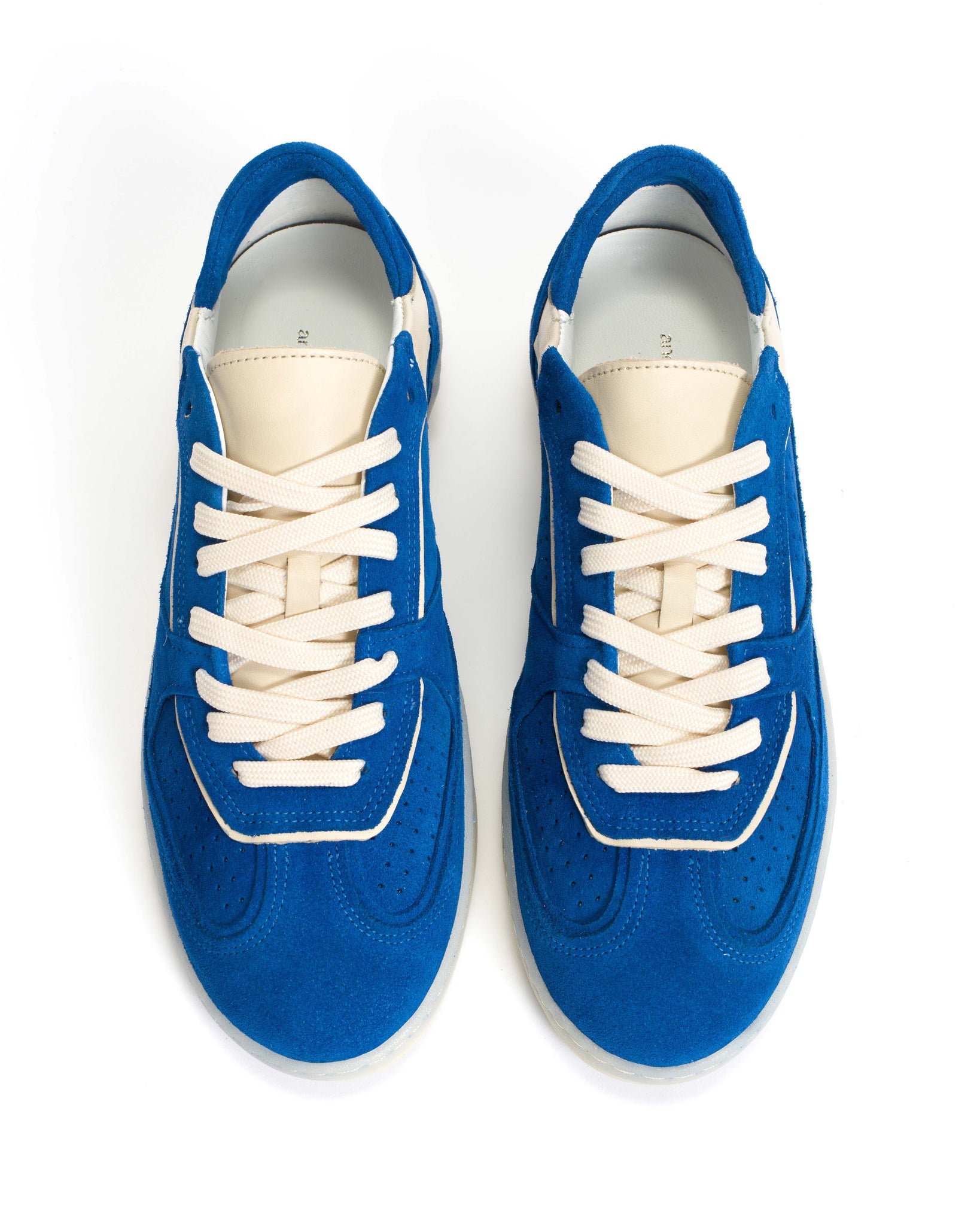 Dabbie Calf suede & sleek leather Electric blue & white sand - Anonymous Copenhagen