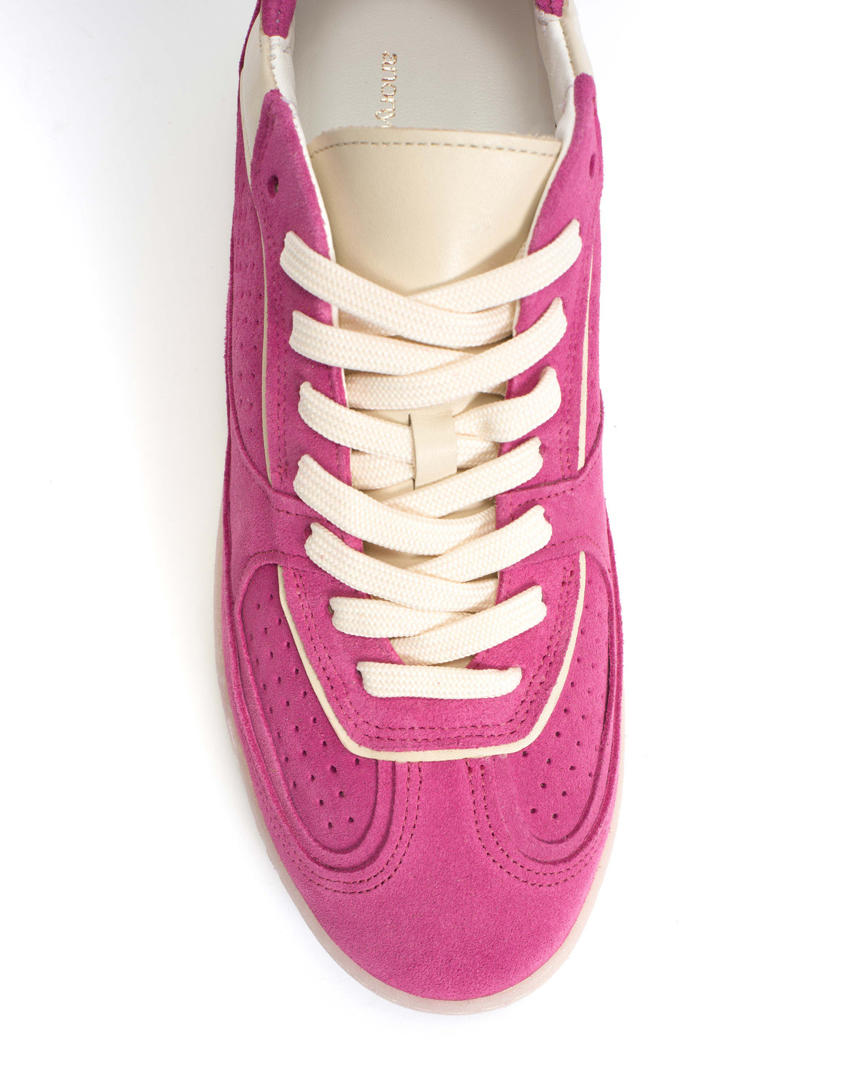 Dabbie Calf suede & sleek leather Raspberry sorbet & white sand