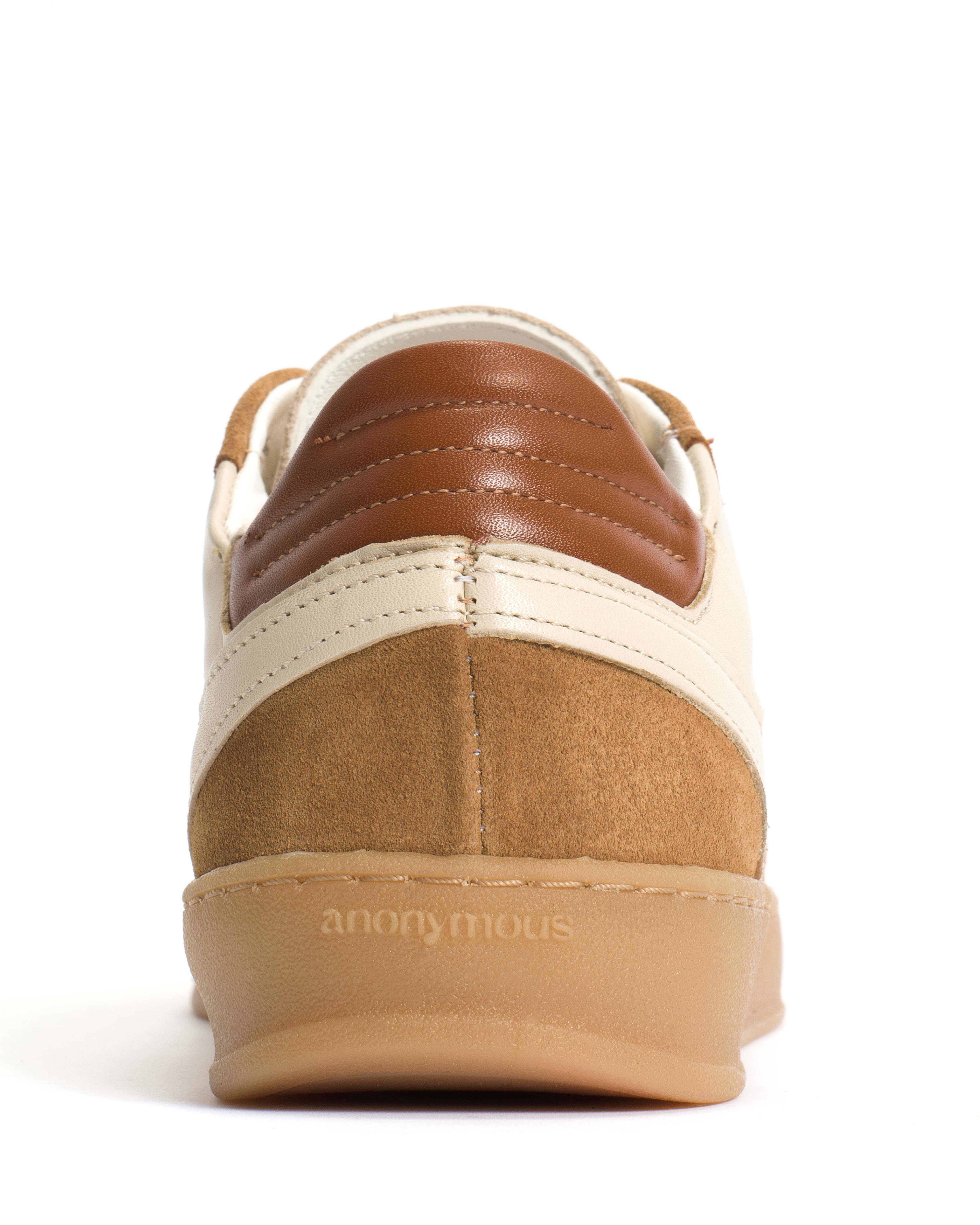 Dabbie Soft calf & suede leather White sand & bamboo brown & camel