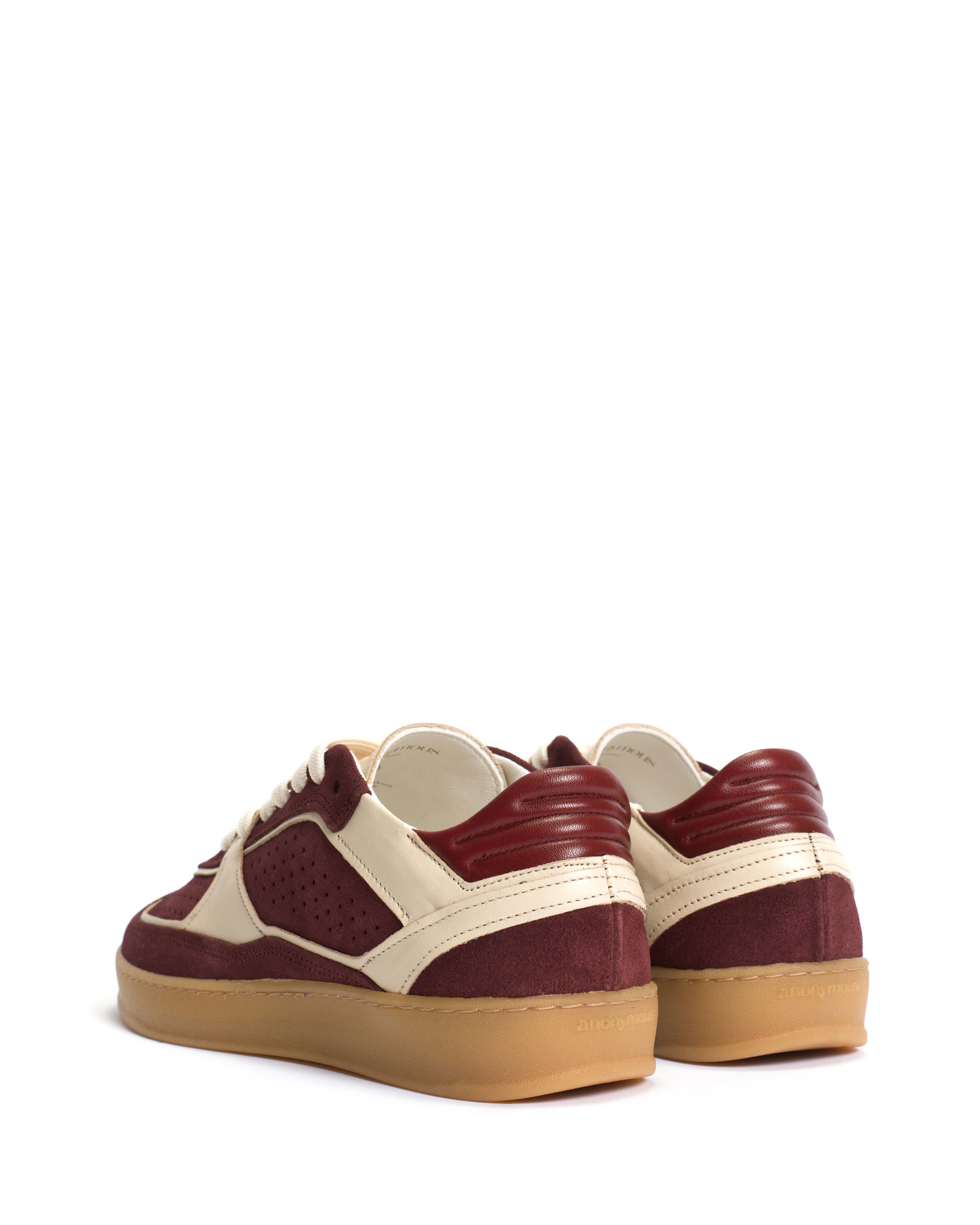 Dabbie Soft calf & suede leather White sand & pomegranate