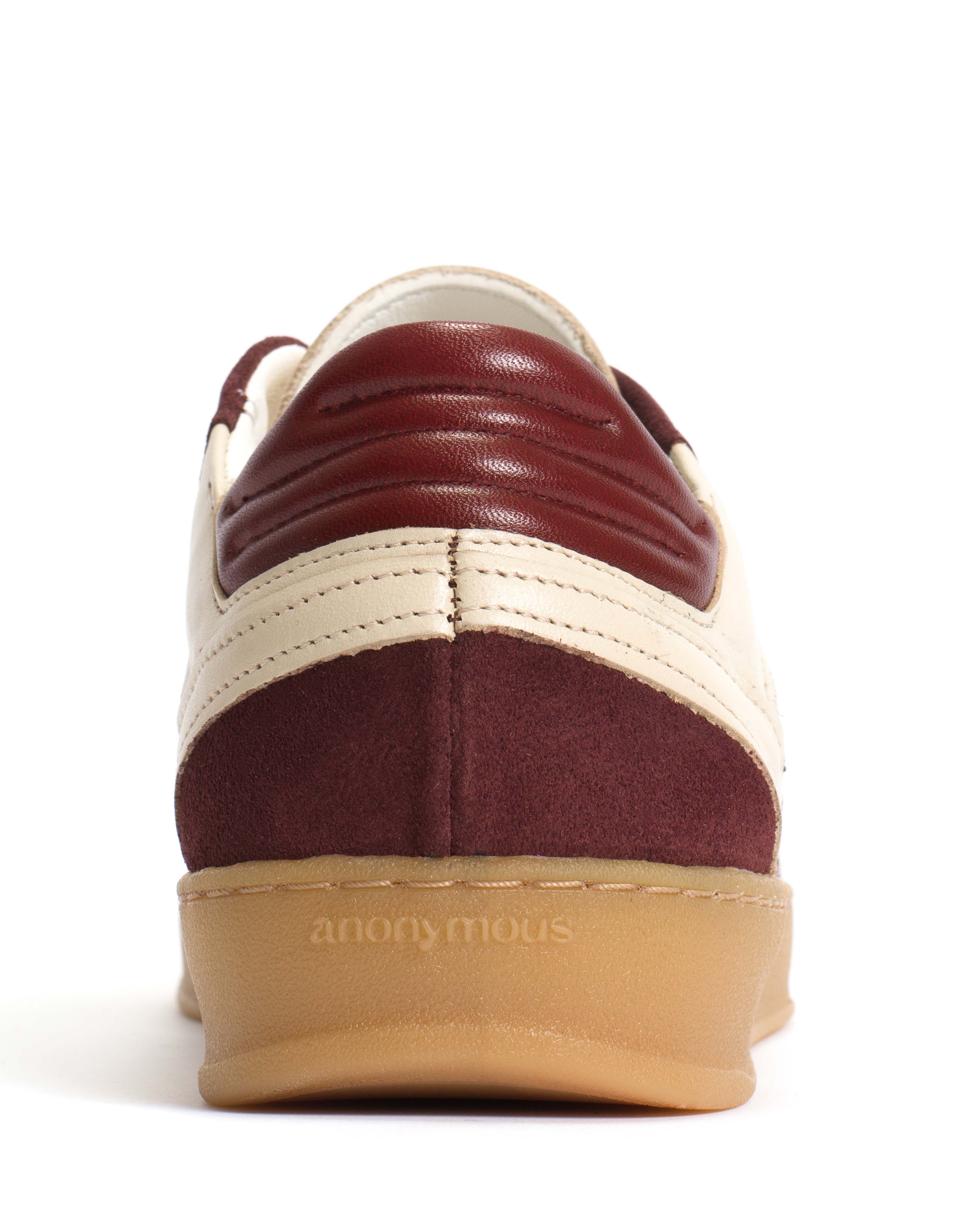 Dabbie Soft calf & suede leather White sand & pomegranate