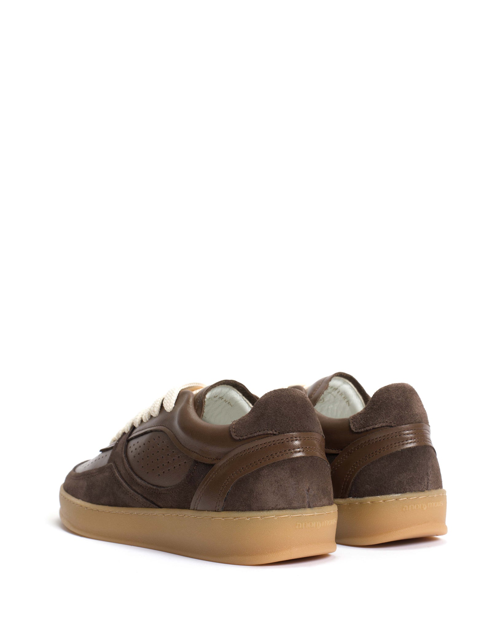 Elevate Soft calf & suede leather Dark taupe & coffee brown - Anonymous Copenhagen