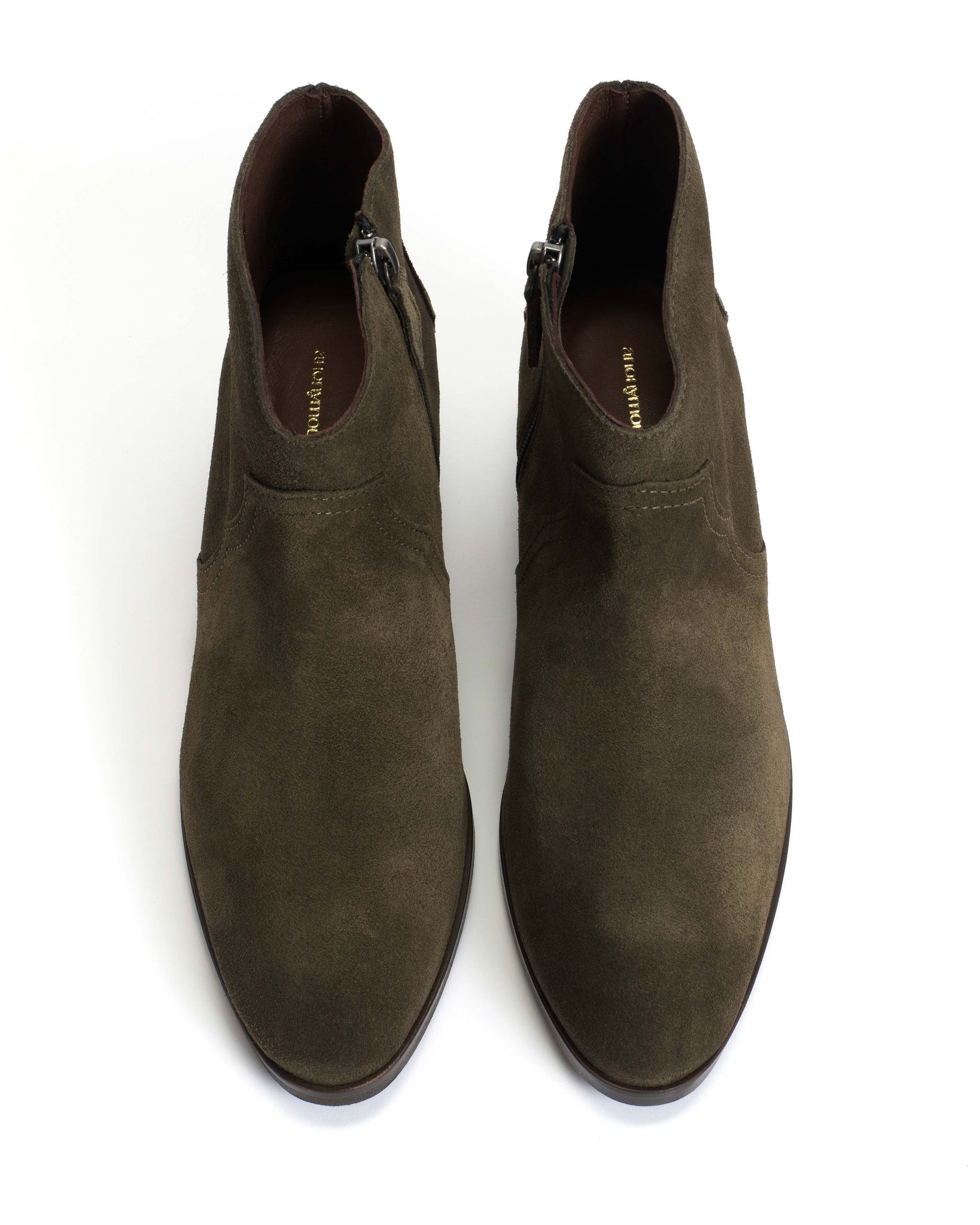 Fiona 35 Calf Suede Moss green - Anonymous Copenhagen