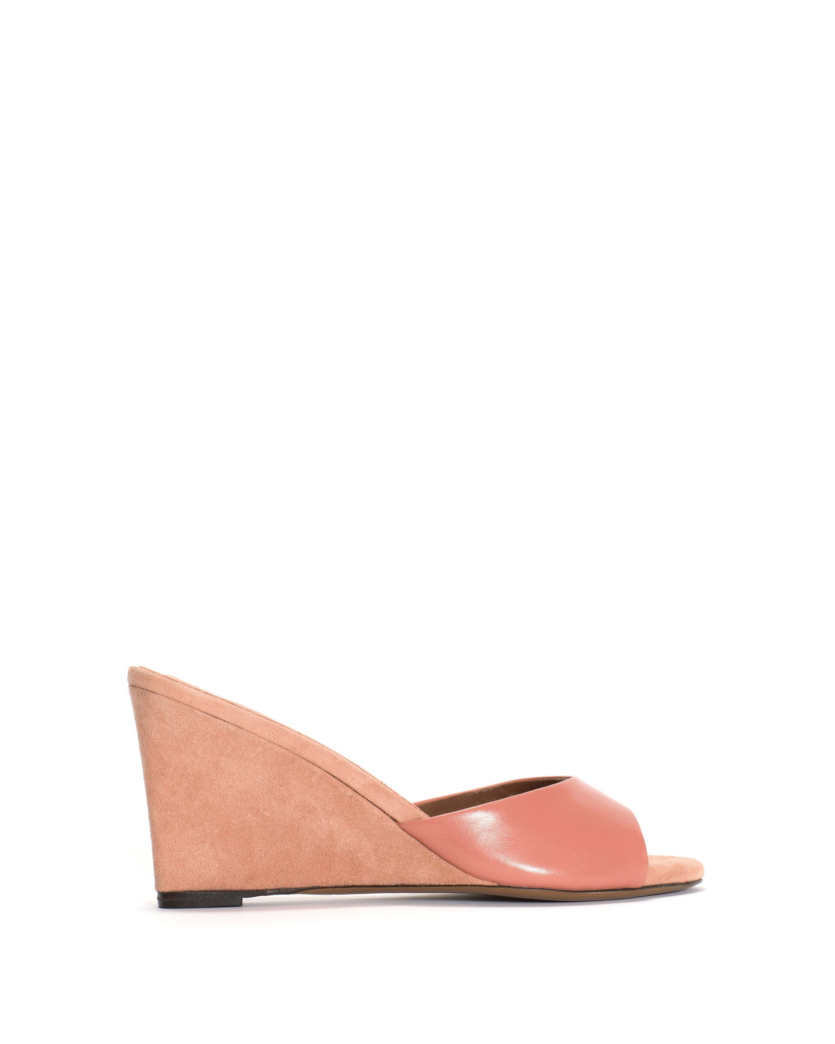 Gwen 75 wedge Shiny lamb & calf suede Candy pink - Anonymous Copenhagen